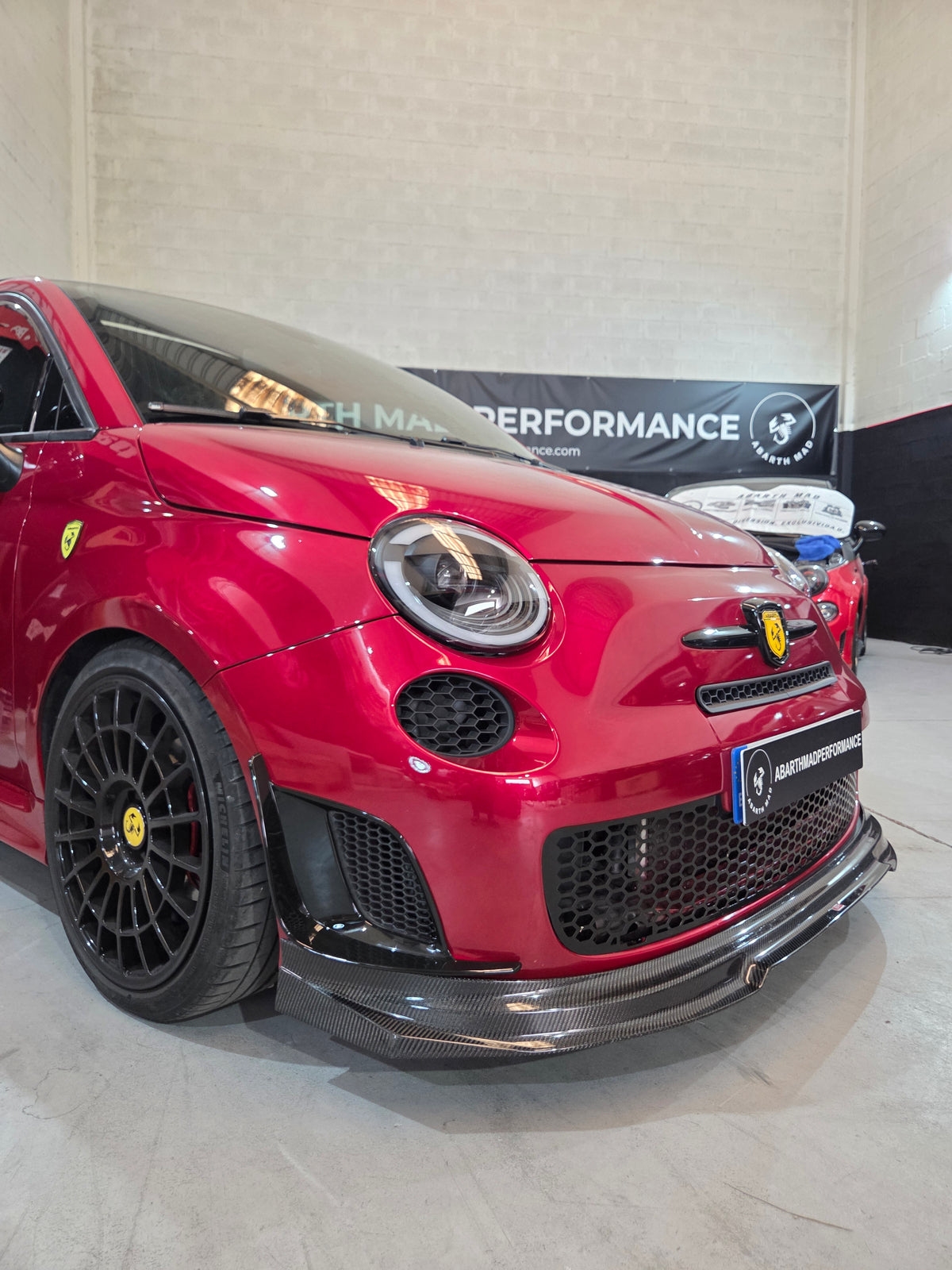 Abarth 500 Pre Restyling 2008-2016 Series 3 Carbon Fiber Front Splitter Lip Labio Delantero