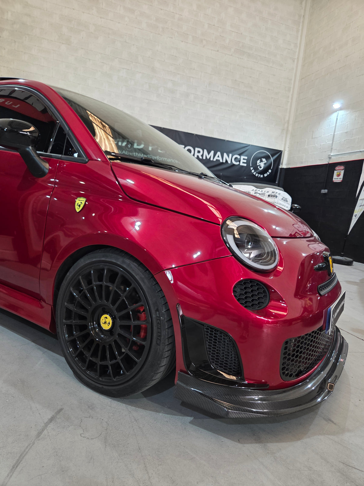 Abarth 500 Pre Restyling 2008-2016 Series 3 Carbon Fiber Front Splitter Lip Labio Delantero