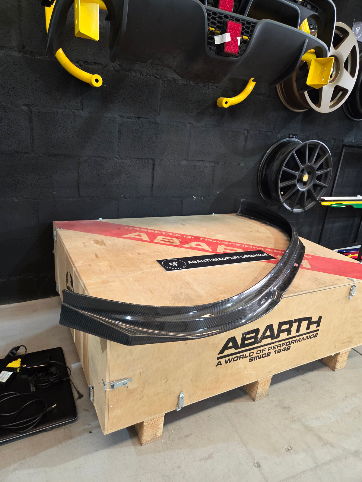 Abarth 500 Pre Restyling 2008-2016 Series 3 Carbon Fiber Front Splitter Lip Labio Delantero
