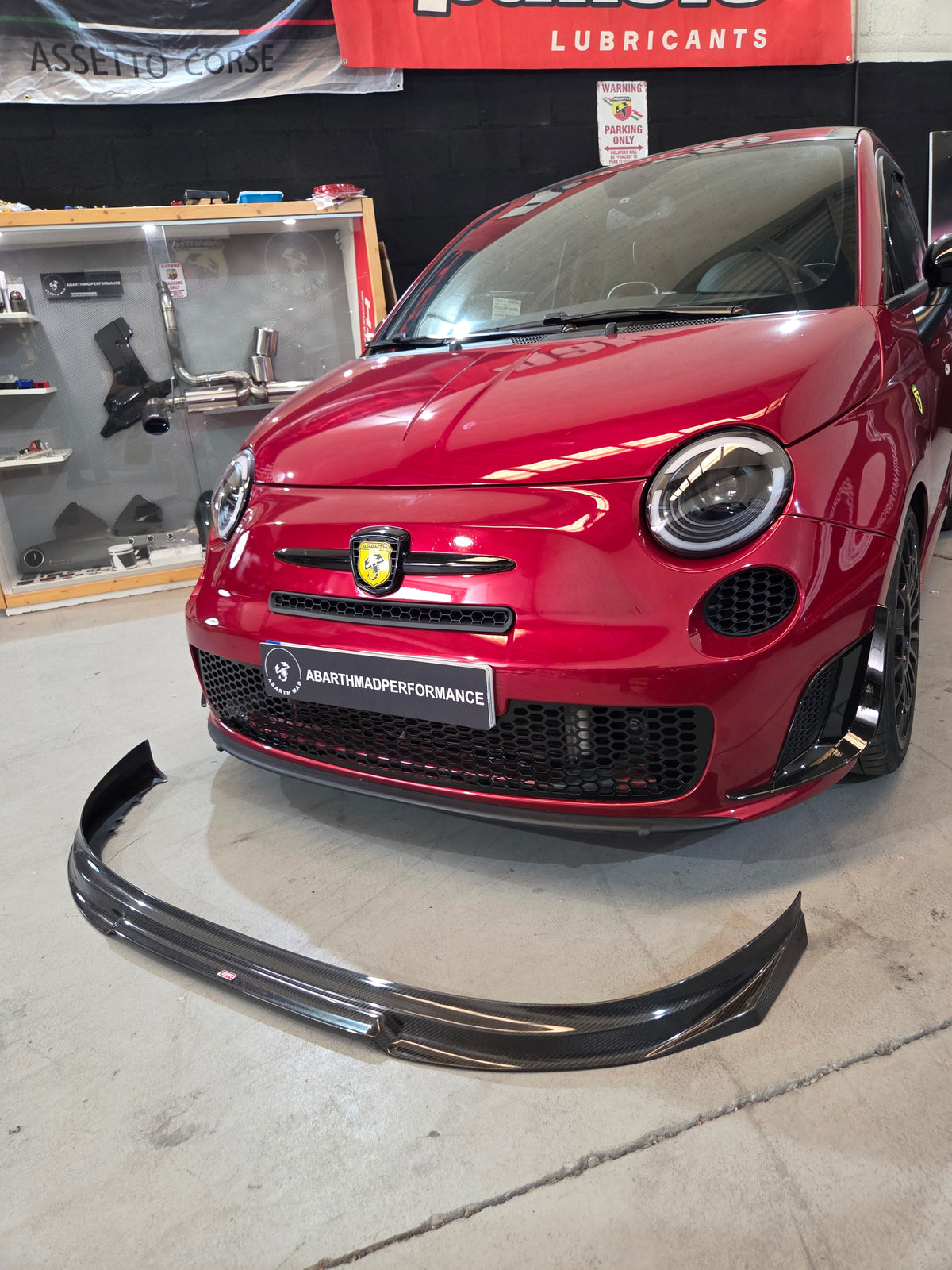 Abarth 500 Pre Restyling 2008-2016 Series 3 Carbon Fiber Front Splitter Lip Labio Delantero