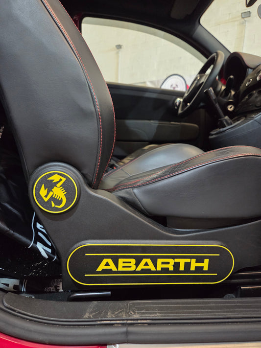 Abarth 500 All Model 3D Side Plates & Wheel Set (4 pieces) Seats (NO SABELT) Asientos Embellecedores