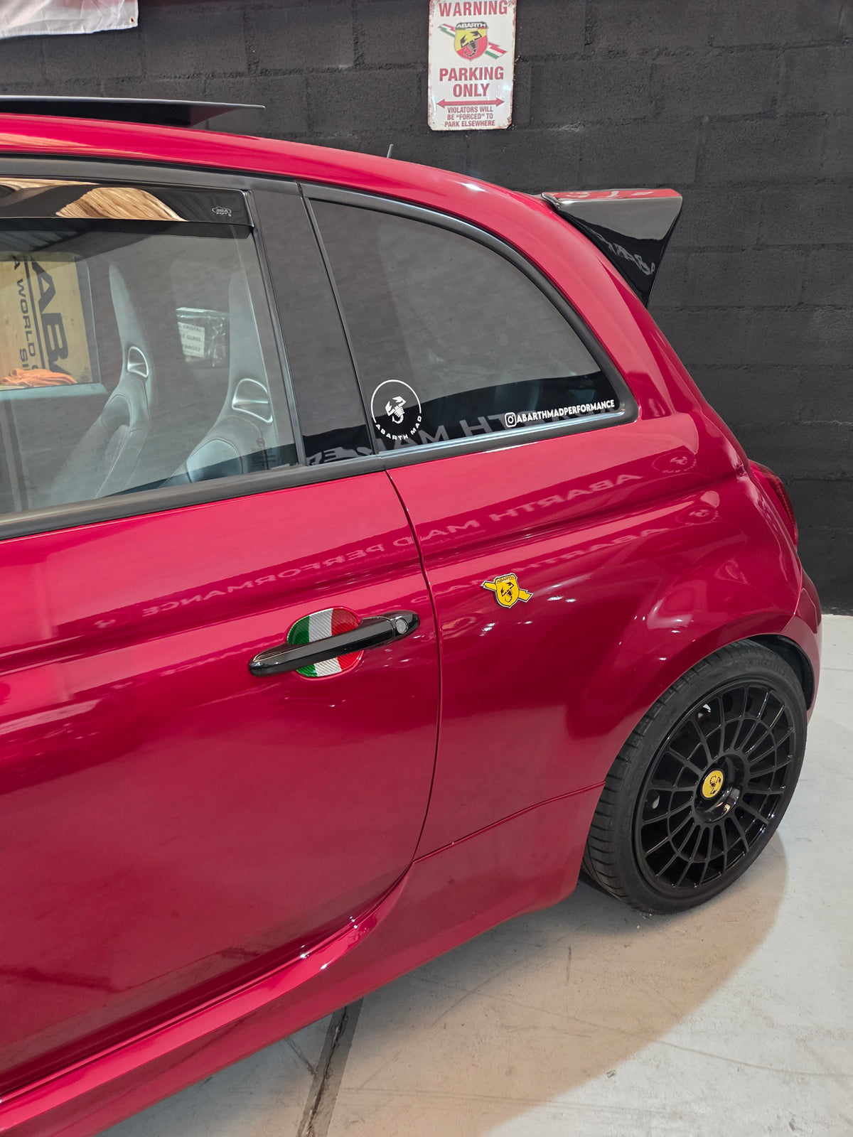 Abarth Fiat 500 All Model 100% Real Carbon Fiber Italy 🇮🇹 Door Handle Inserts (2) Puertas Embellecedores Carbono