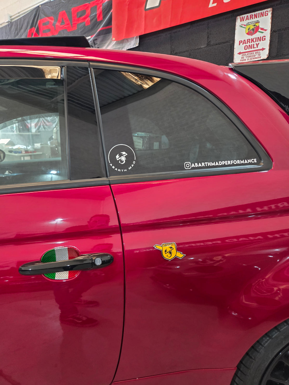 Abarth Fiat 500 All Model 100% Real Carbon Fiber Italy 🇮🇹 Door Handle Inserts (2) Puertas Embellecedores Carbono