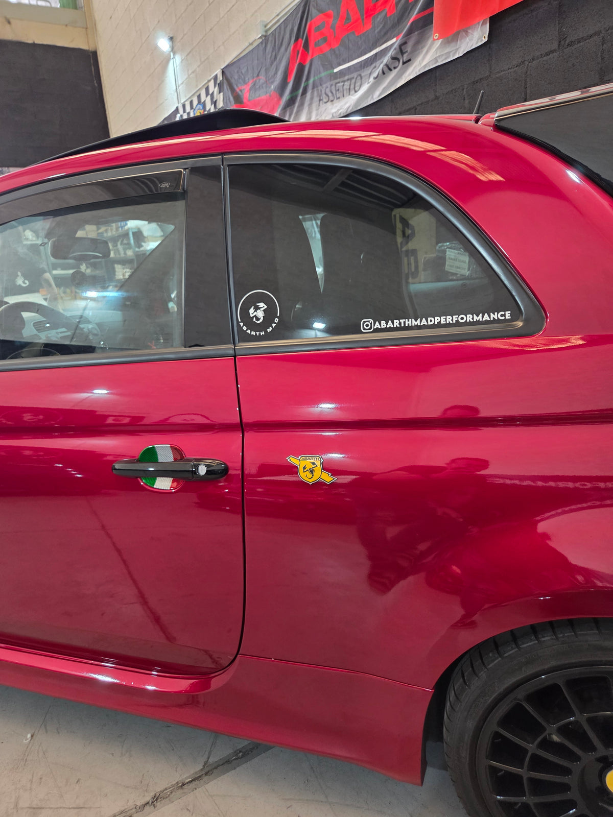 Abarth Fiat 500 All Model 100% Real Carbon Fiber Italy 🇮🇹 Door Handle Inserts (2) Puertas Embellecedores Carbono