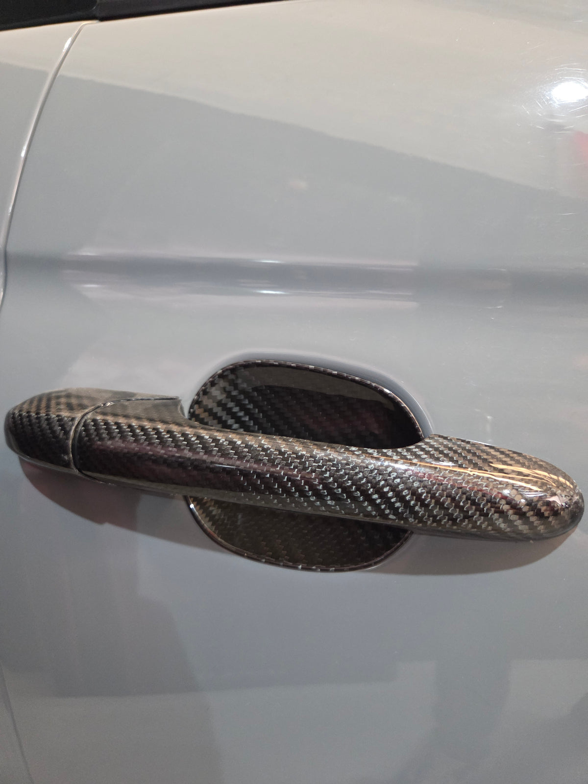 Abarth Fiat 500 All Model 100% Black Real Carbon Fiber Door Handle Inserts (2) Puertas Embellecedores Carbono