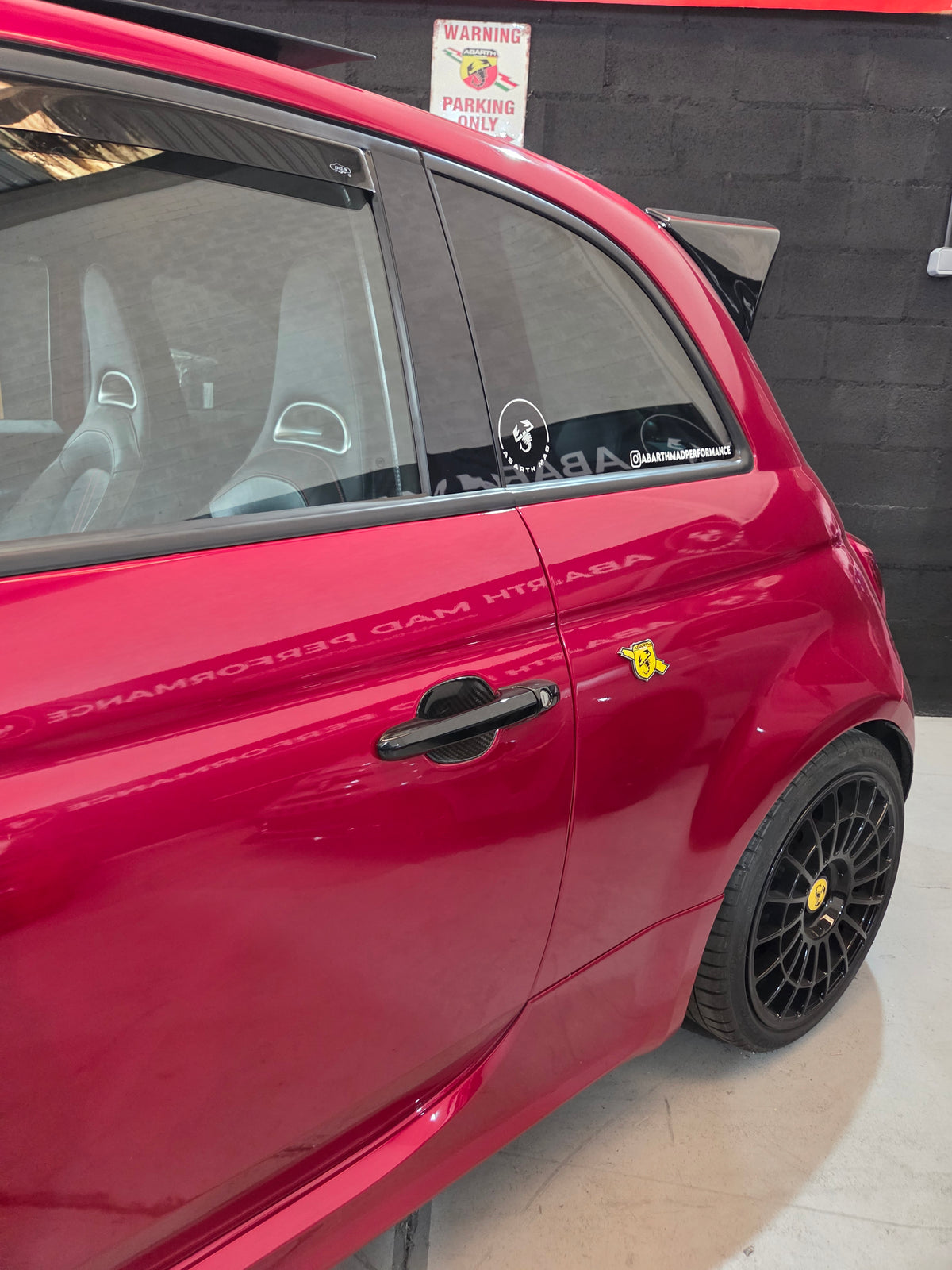 Abarth Fiat 500 All Model 100% Black Real Carbon Fiber Door Handle Inserts (2) Puertas Embellecedores Carbono