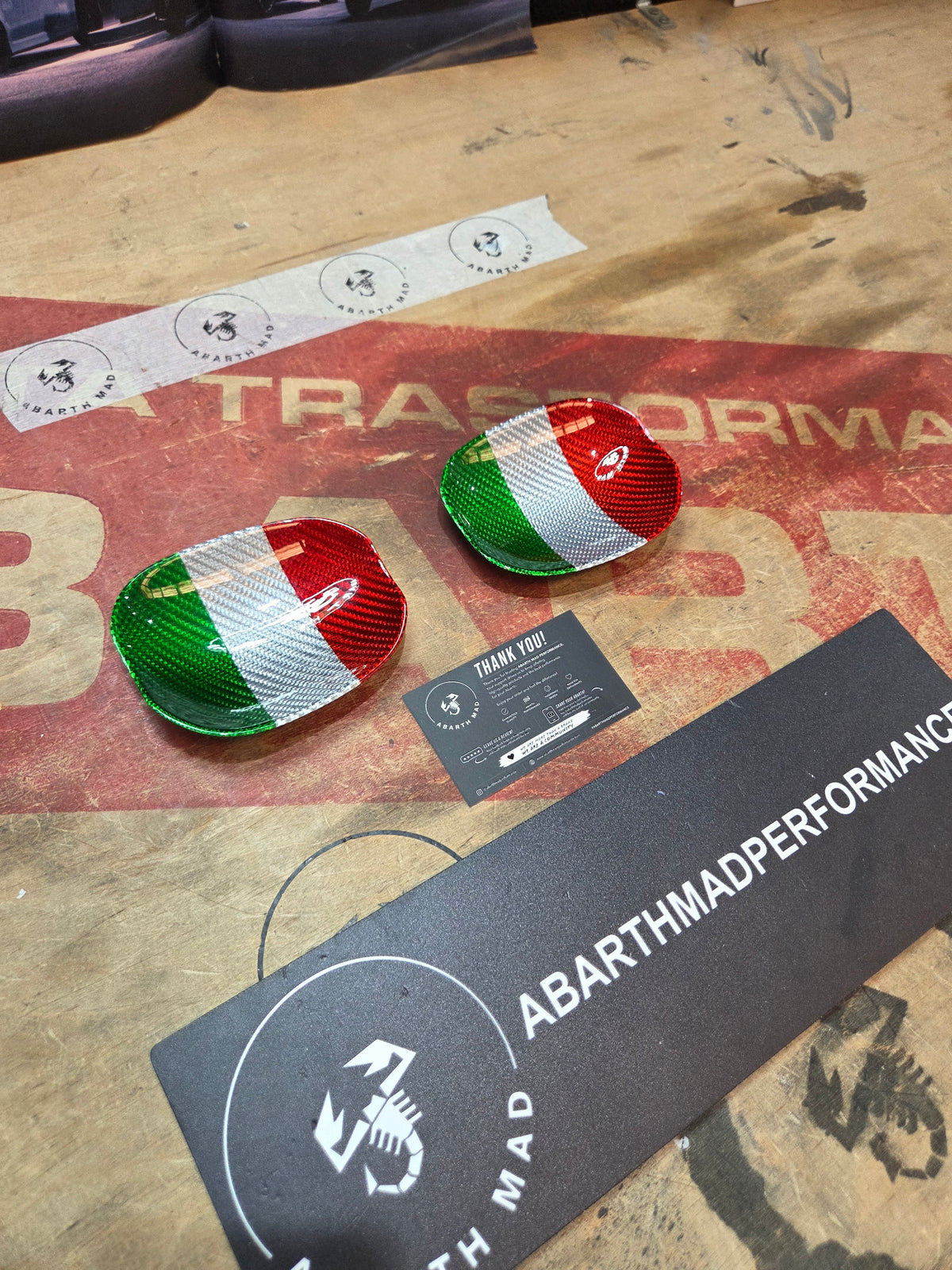 Abarth Fiat 500 All Model 100% Real Carbon Fiber Italy 🇮🇹 Door Handle Inserts (2) Puertas Embellecedores Carbono