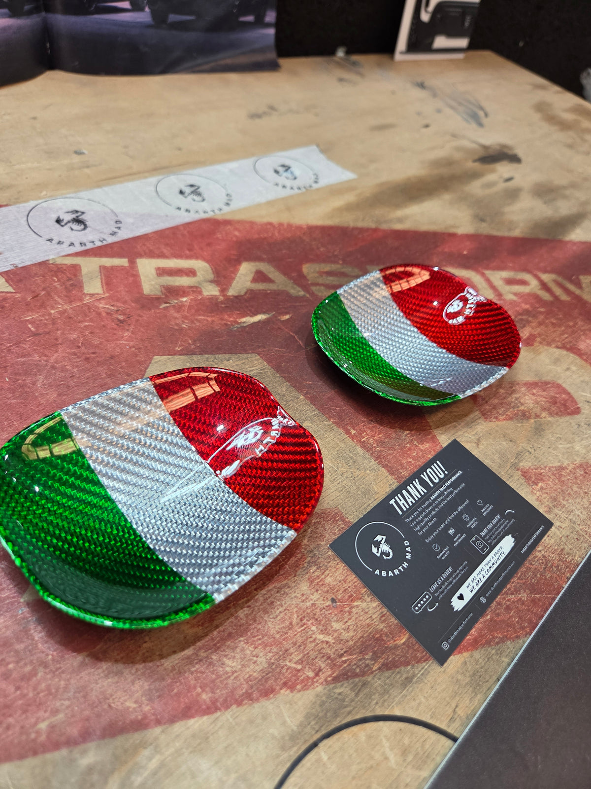 Abarth Fiat 500 All Model 100% Real Carbon Fiber Italy 🇮🇹 Door Handle Inserts (2) Puertas Embellecedores Carbono