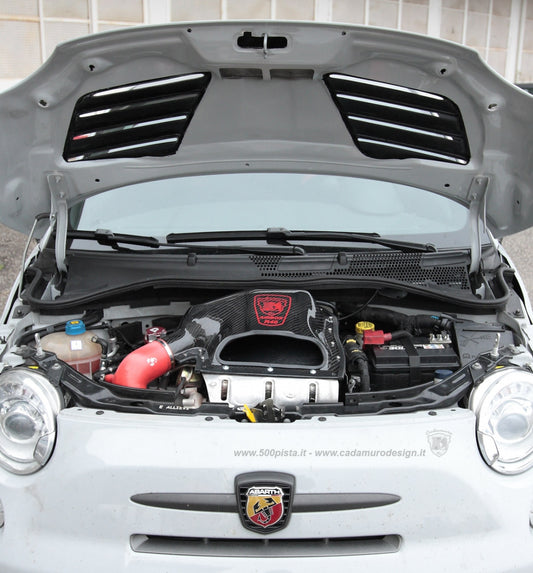 Abarth 500 All Model Carbon Fiber Intake Airbox Cadamuro With Hood 978/979 Admisión