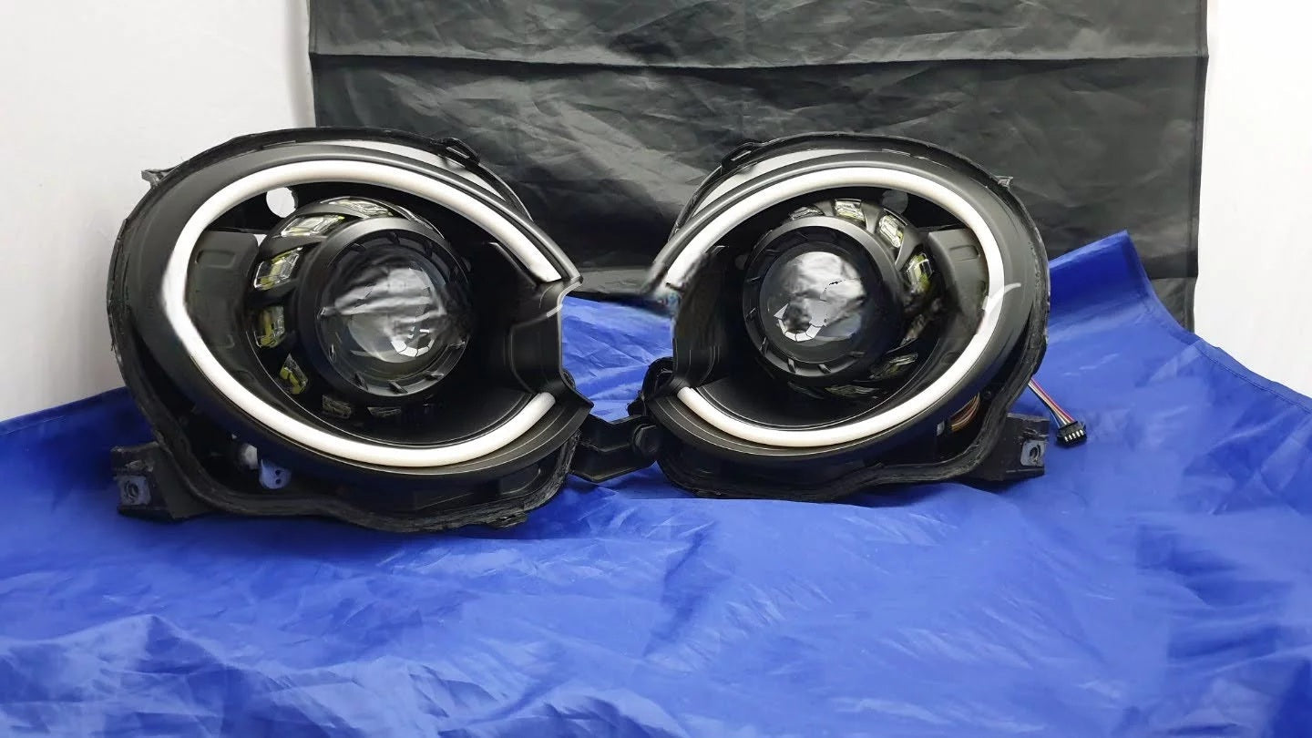 Abarth 500 All Model Xenon Custom Headlights Hurricane Modified Faros Personalizados