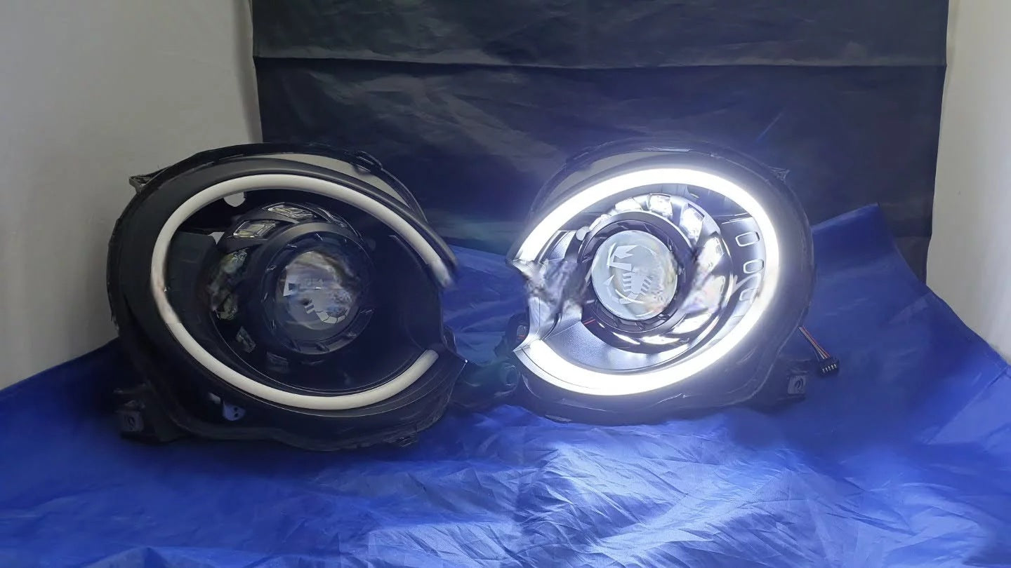 Abarth 500 All Model Xenon Custom Headlights Hurricane Modified Faros Personalizados