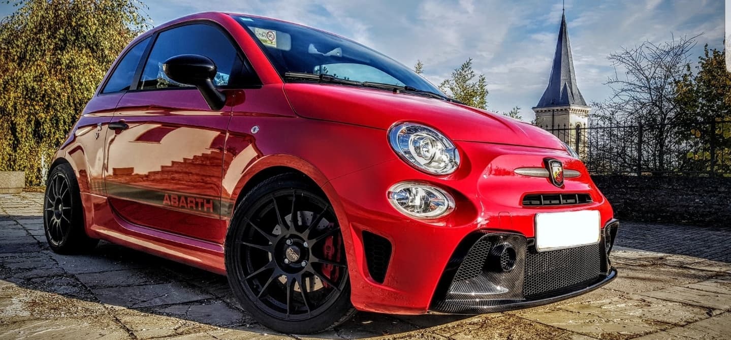 Abarth 2016+ Restyling Sforza Mask Frontal Máscara Fibra Fiber o Carbon Fiber