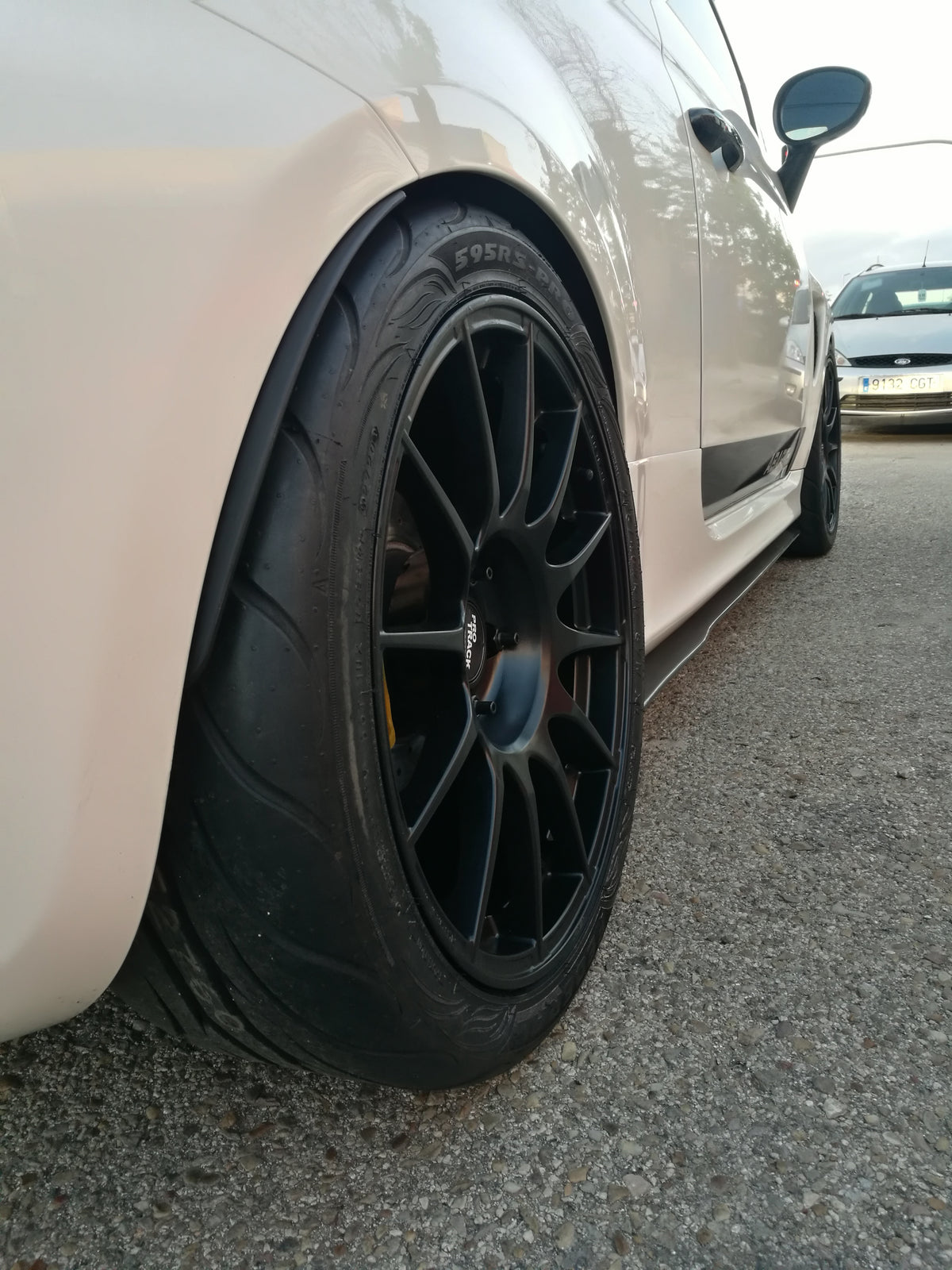 Abarth 500 All Model Thin Slim Carbon Fiber Side Skirts (2) Taloneras Laterales Carbono Minigonne