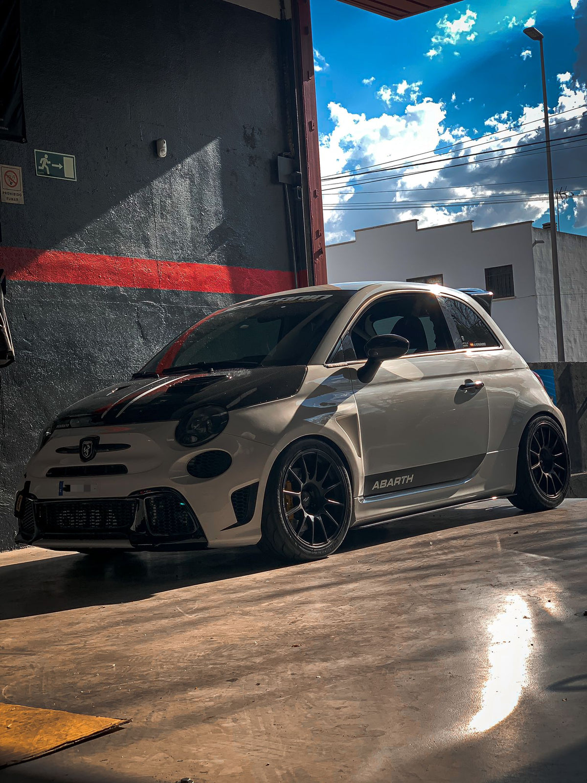 Abarth 500 All Model Thin Slim Carbon Fiber Side Skirts (2) Taloneras Laterales Carbono Minigonne