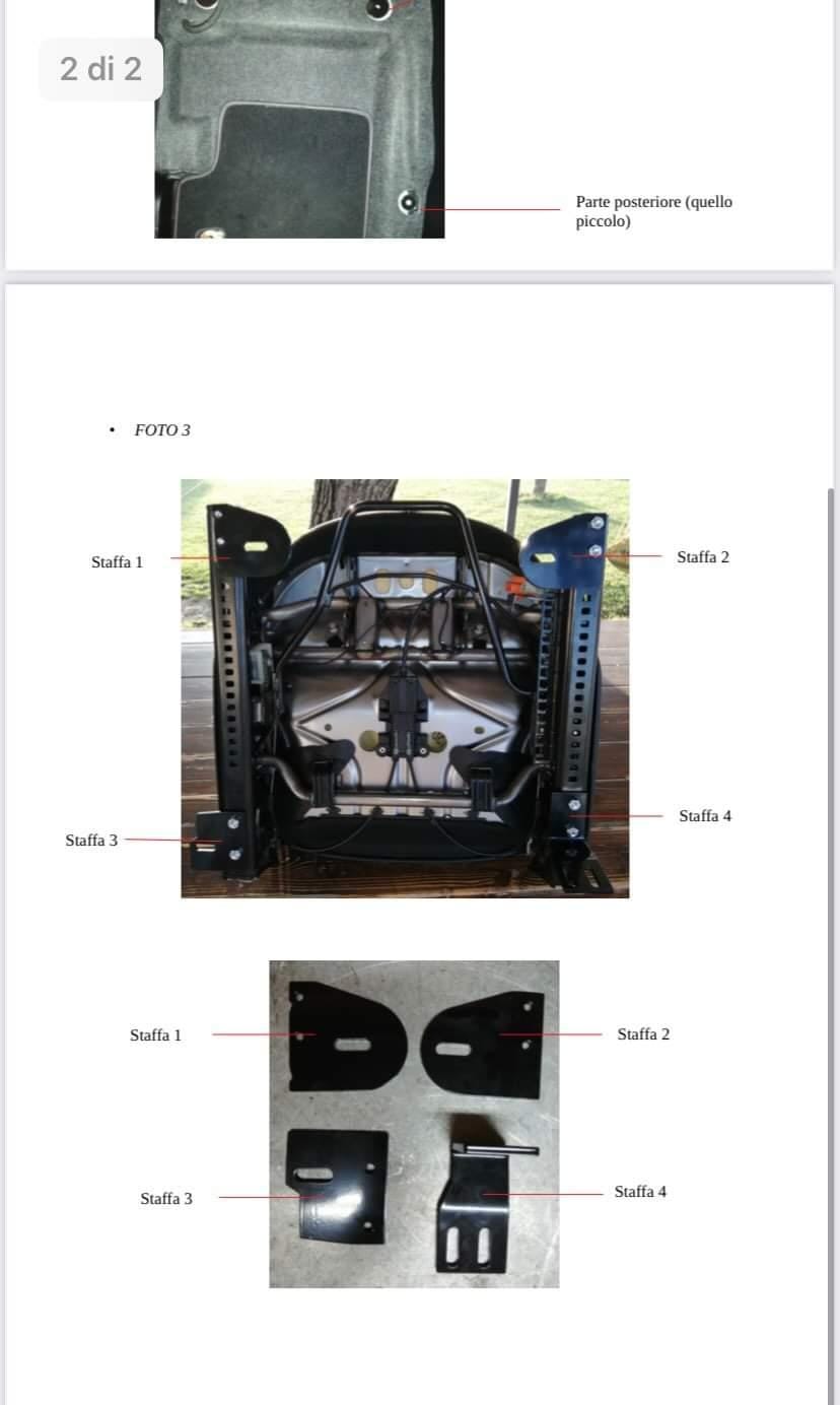 Abarth Lowered Bases -2.5cm non-Sabelt seats