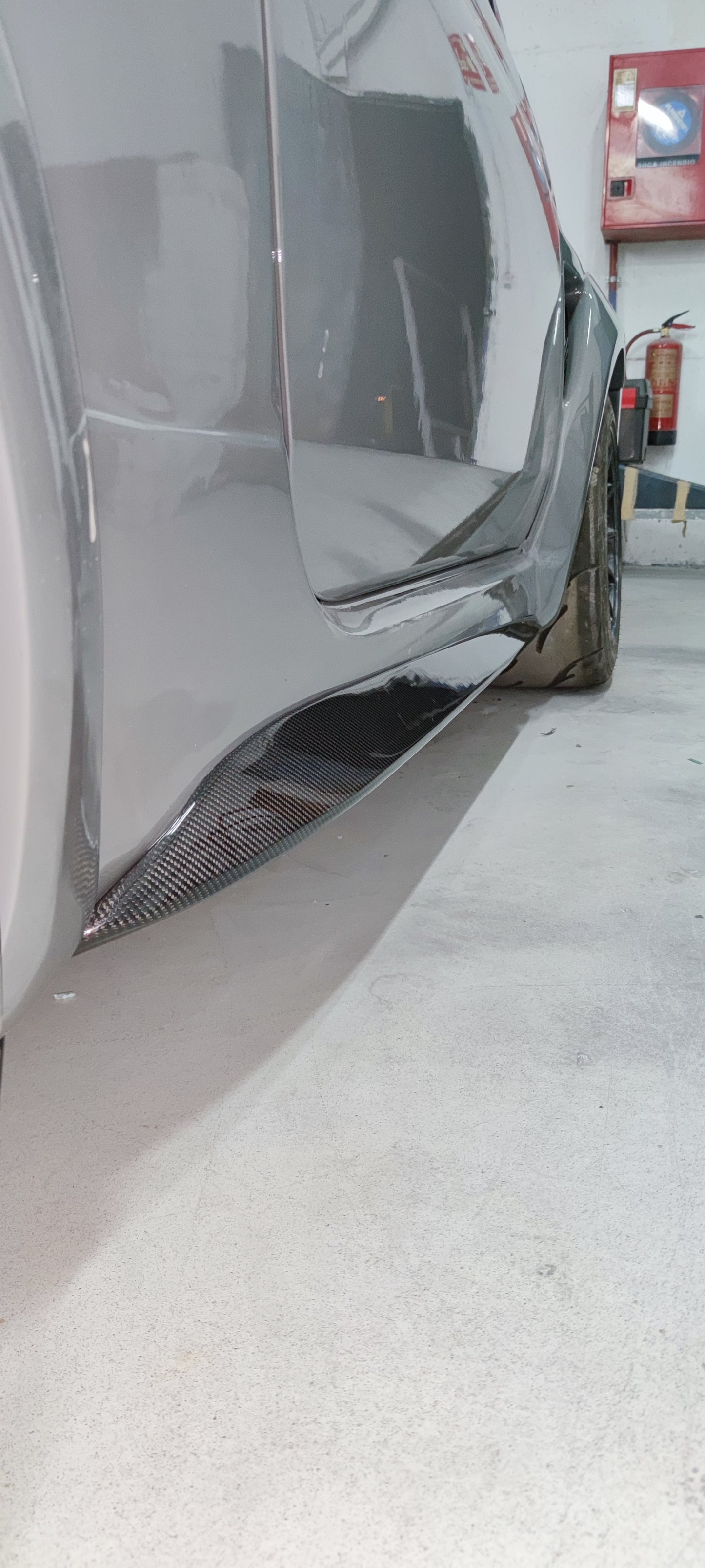 Abarth 500 Carbono Side Skirts Extended 2.0 Biposto Style Racing Taloneras