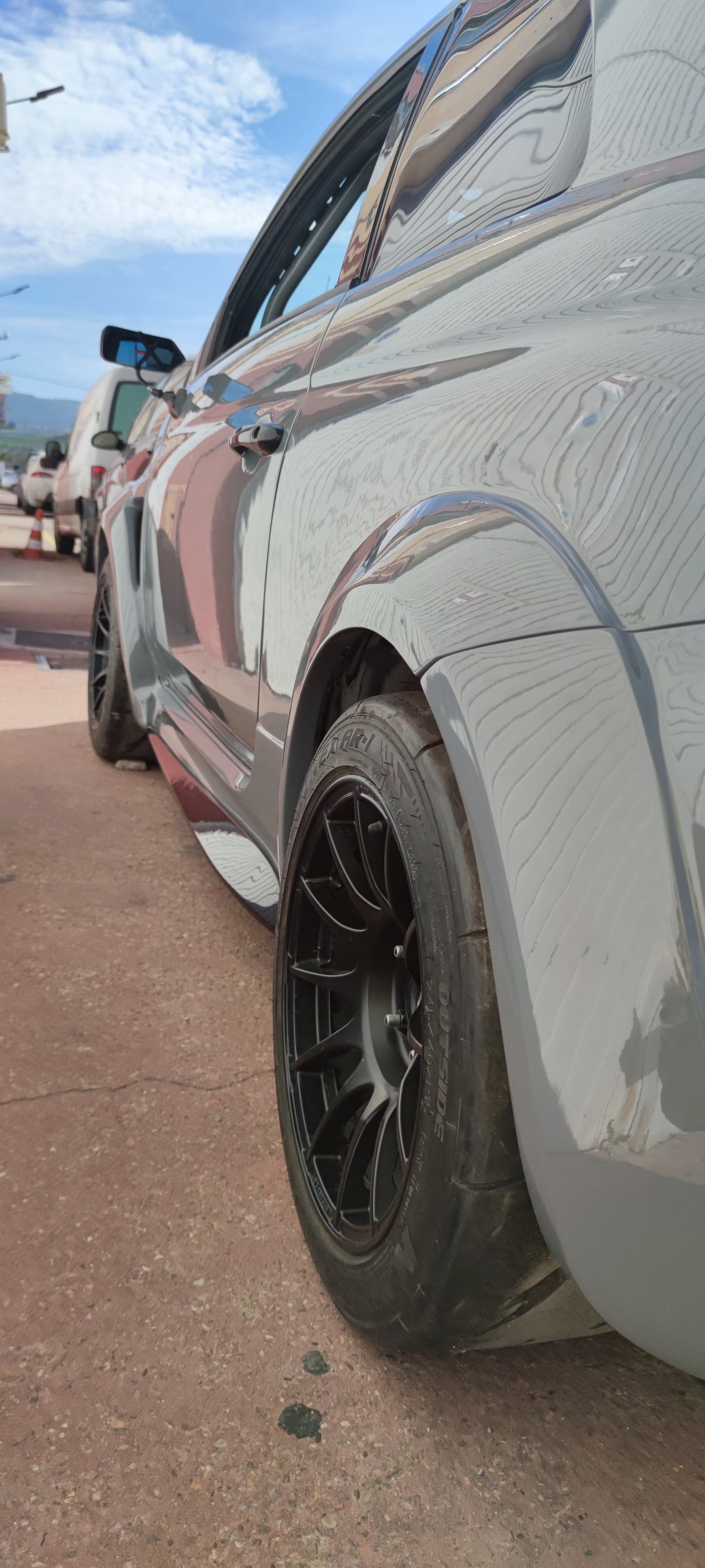 Abarth 500 Carbono Side Skirts Extended 2.0 Biposto Style Racing Taloneras