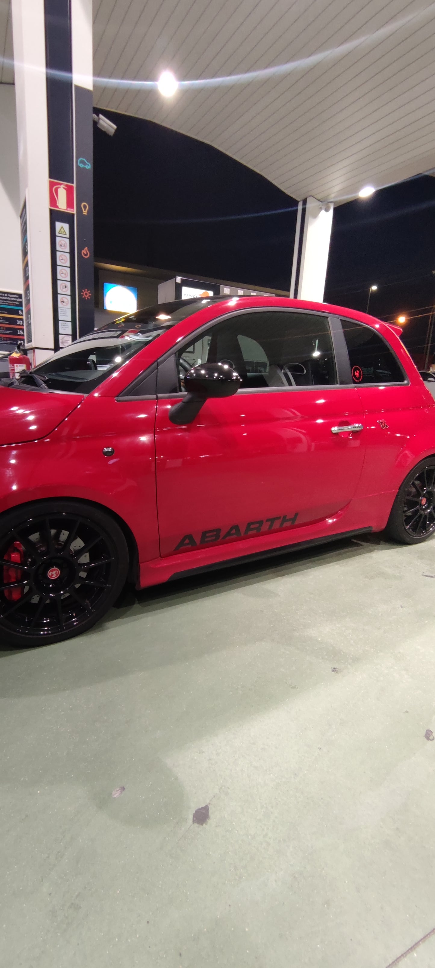 Lettere 70° Anniversario personalizzabili in vinile per portiere Abarth