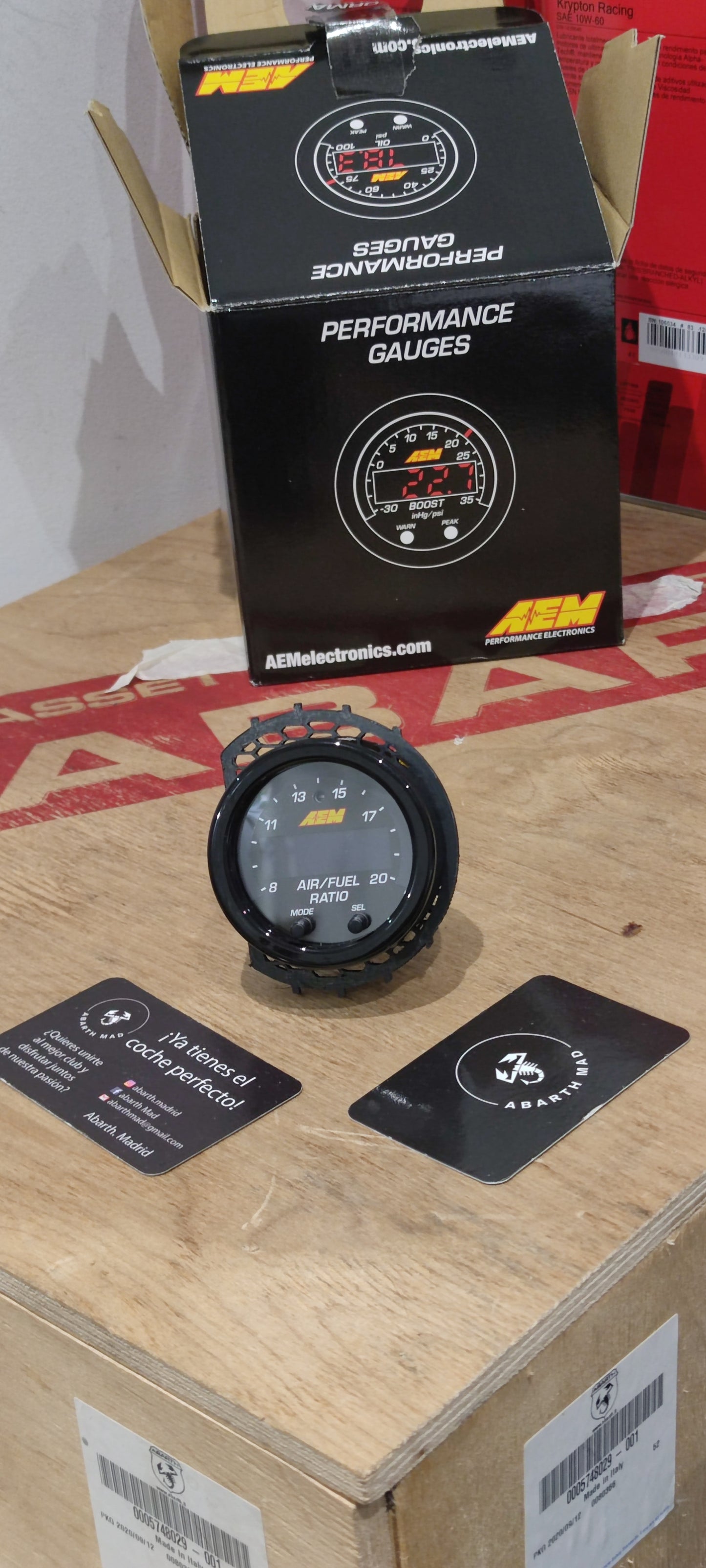 Orologio Abarth AFR AEM con o senza Supporto di Ventilazione