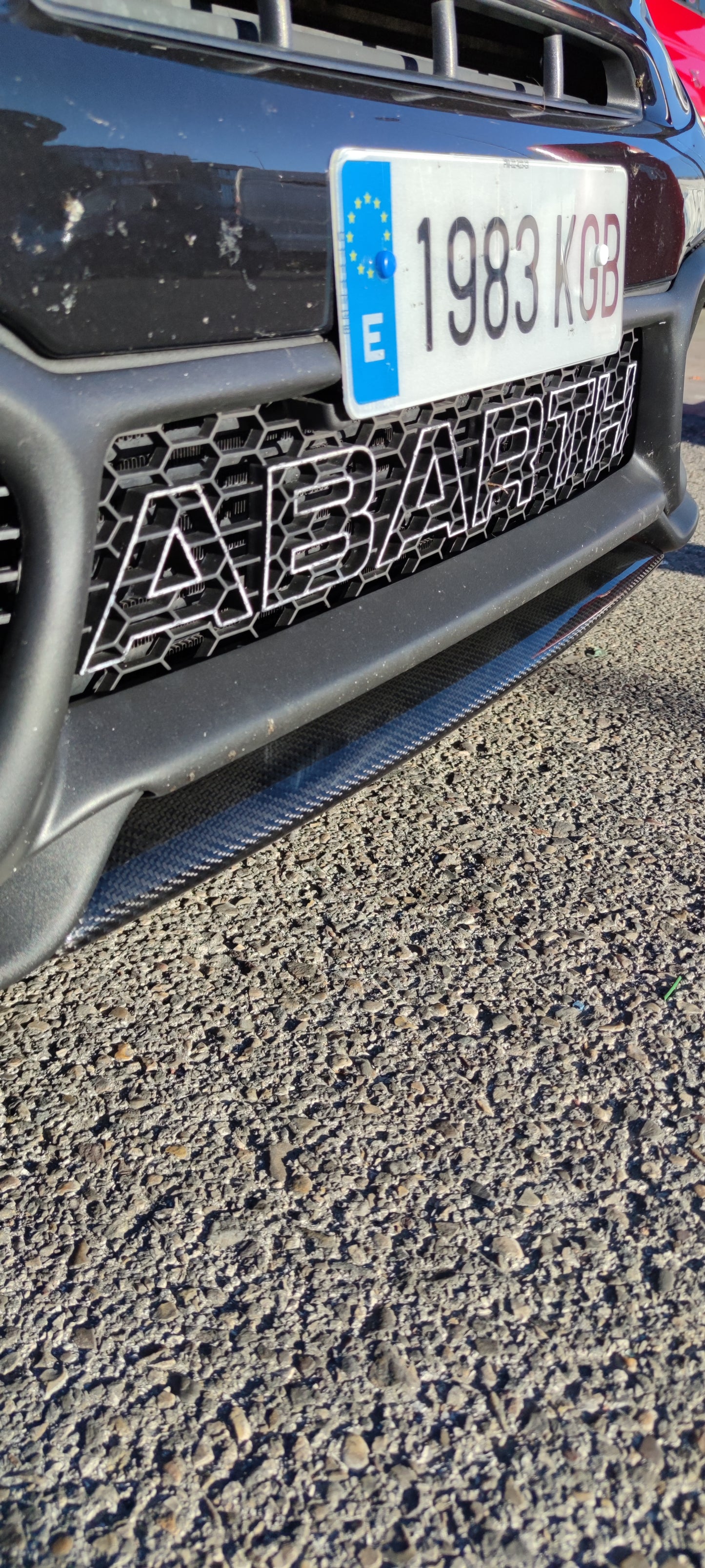 Abarth Restyling Lip Frontal Cover Fibra de Carbono