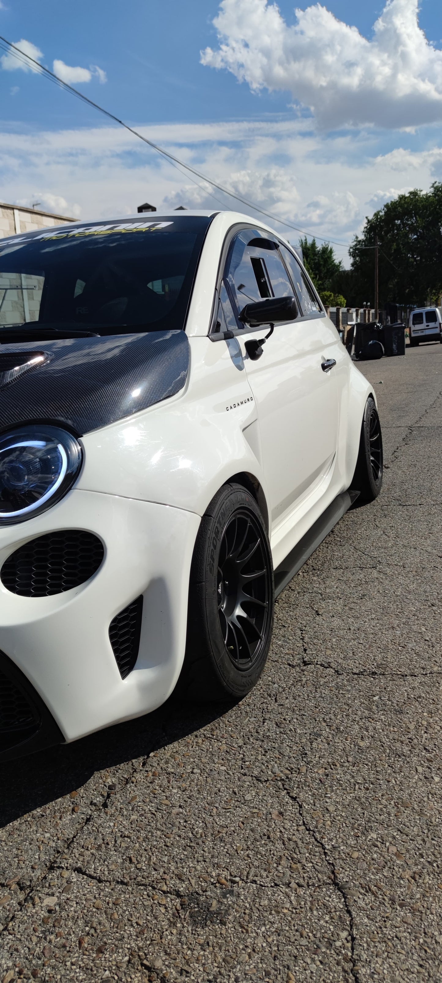 Abarth Widened Side Skirts with Fin