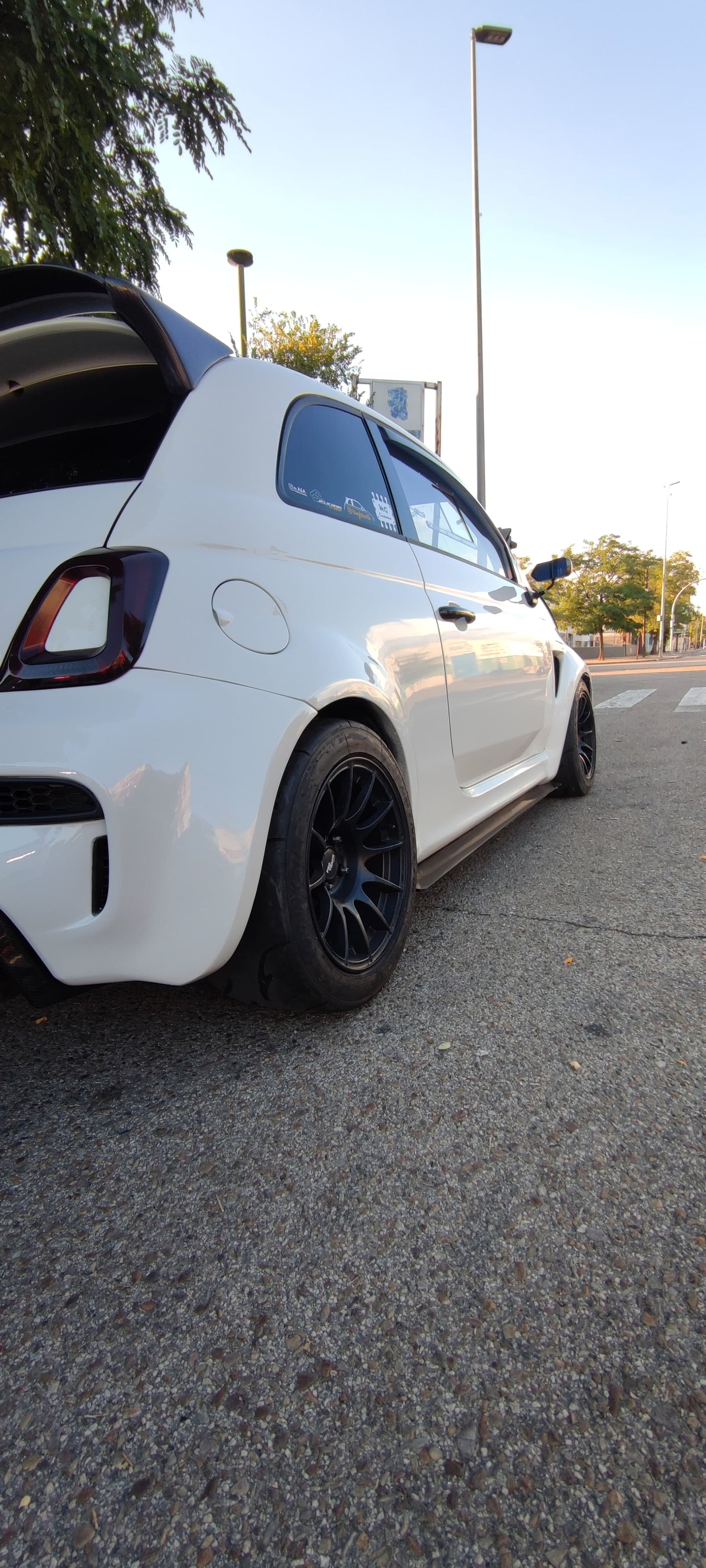 Abarth Widened Side Skirts with Fin