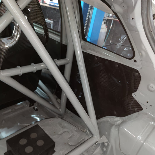 Abarth 500 Rear Carbon Fiber Panels Biposto Rear Panel Trim