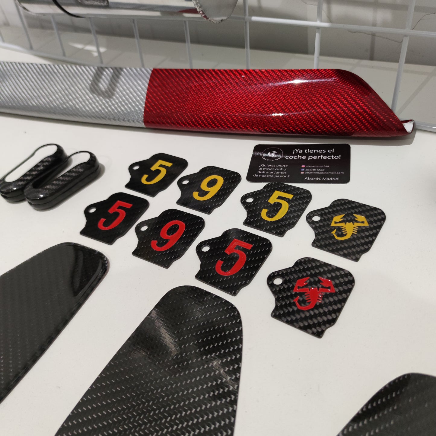 Abarth Cover Bobinas Fibra de Carbono