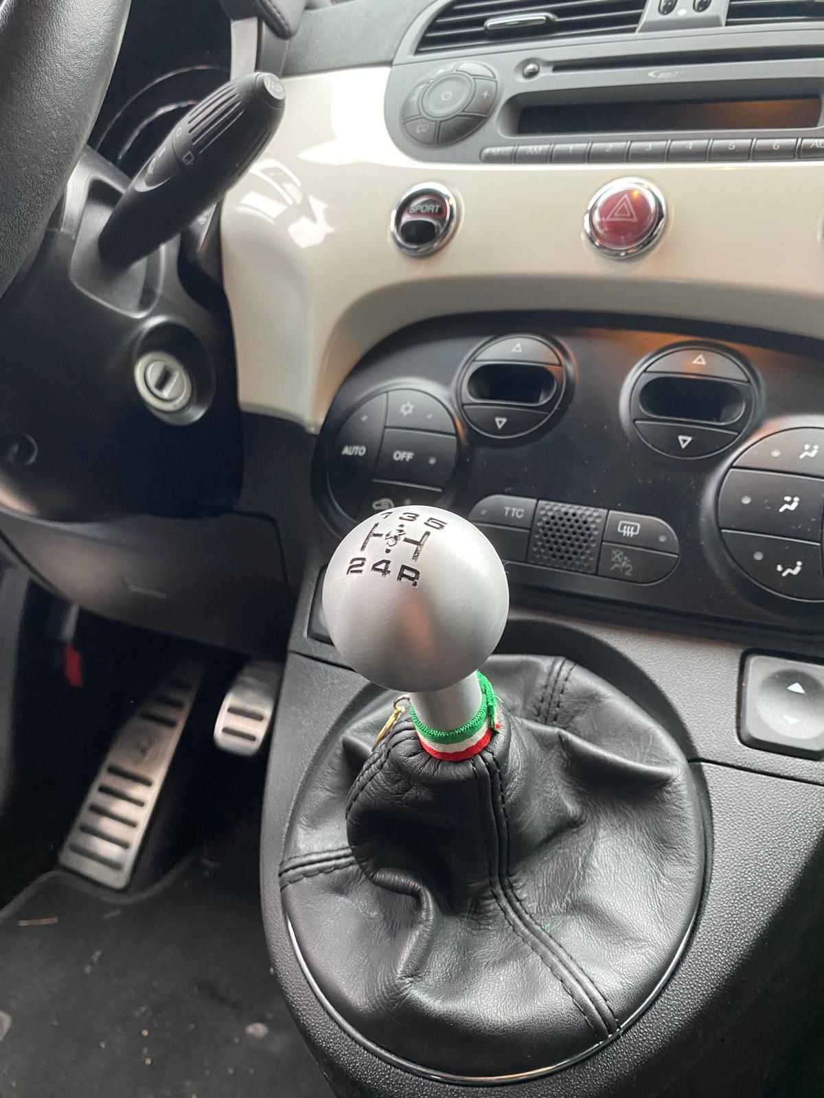 Pomello Abarth A Sfera In Alluminio Con Scritta