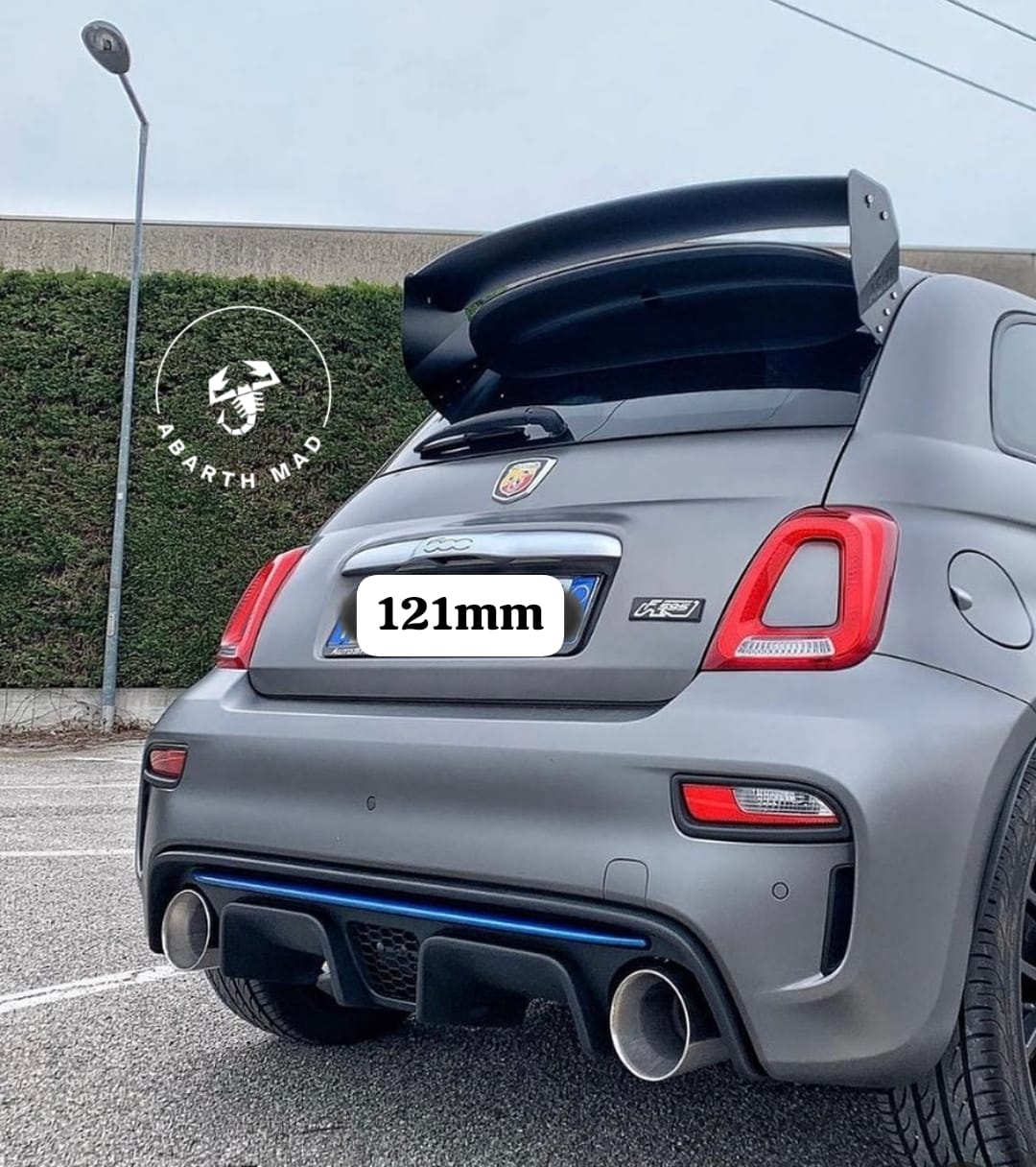 Abarth Sezione Posteriore Dritta Scarico Libero tipo Bombardone