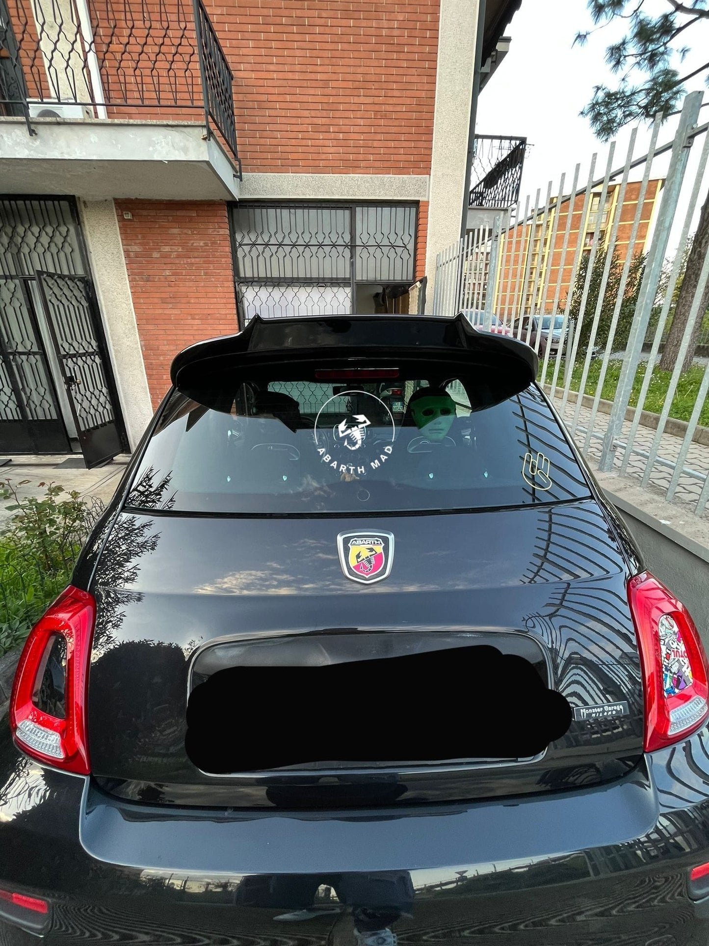 Abarth Extension Wing Spoiler Visor "Batman"