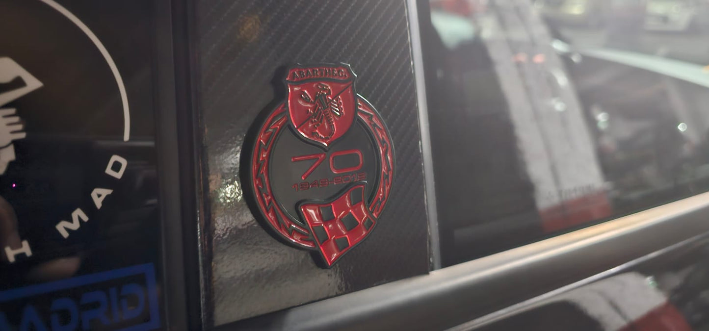 Abarth Emblem 70th Anniversary Red and Black