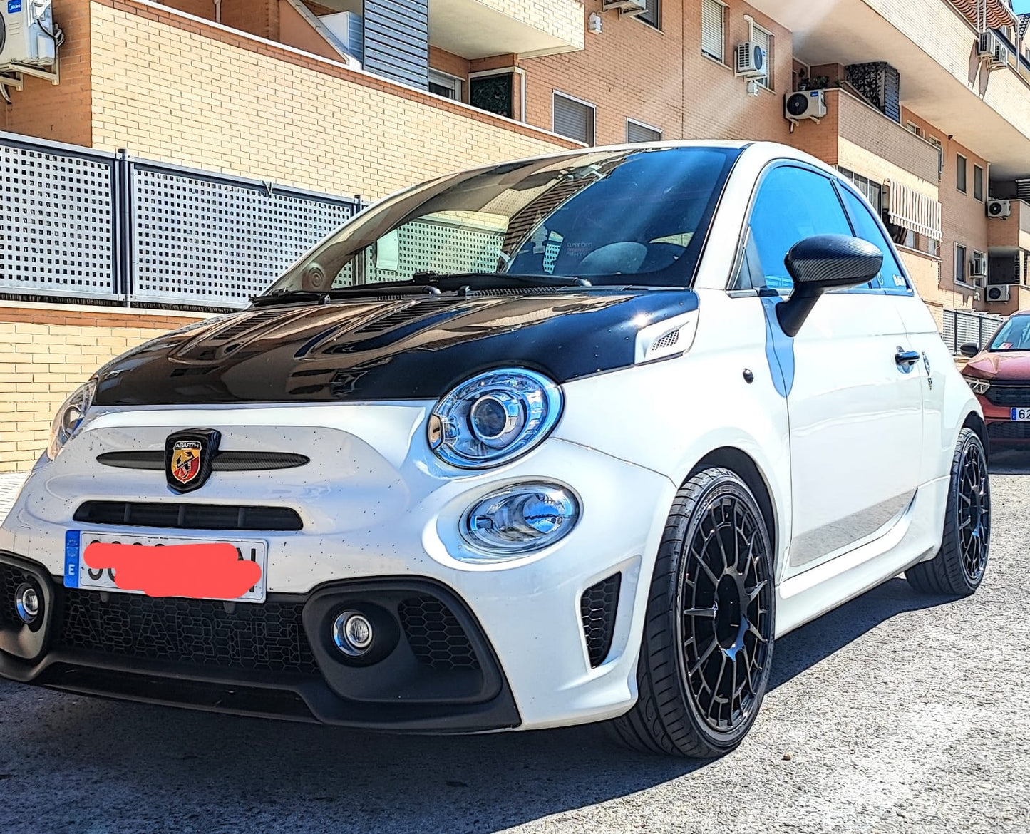 Cofano tipo Fibra Abarth Biposto + prese d'aria