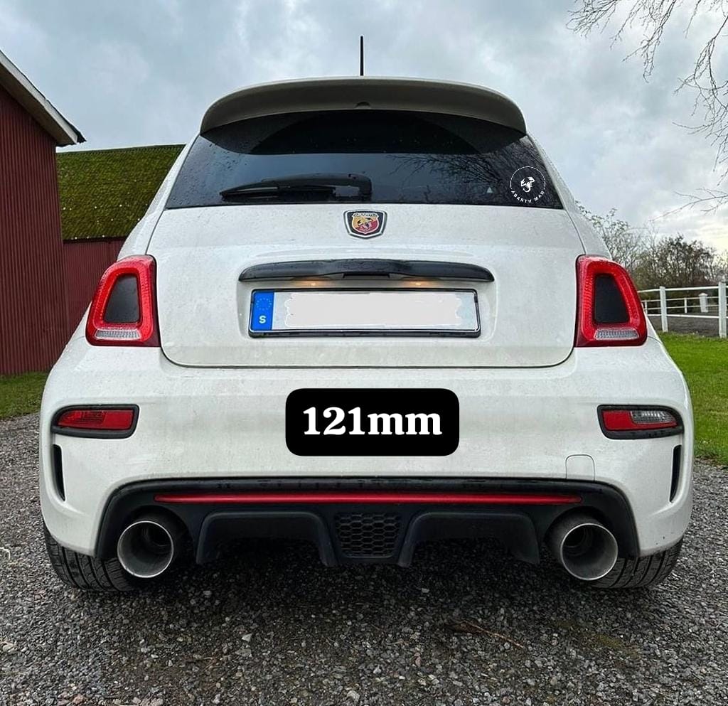 Abarth Escape Trasero Doble Silencioso Colas 104/114/121mm