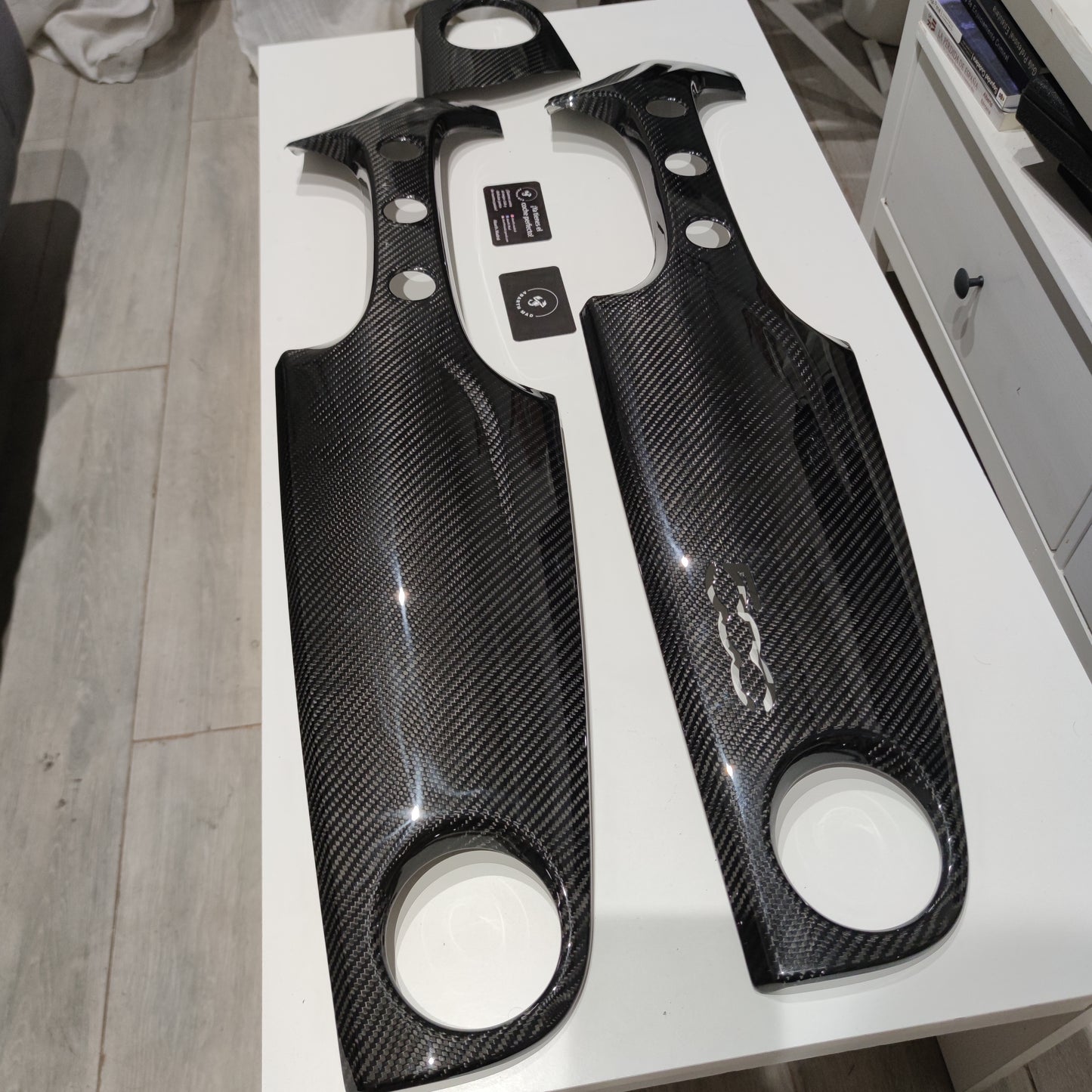 Abarth Salpicadero Fibra de Carbono Cover