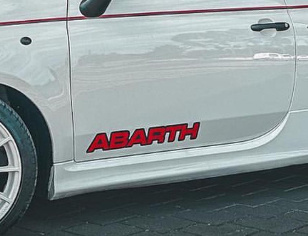 Lettere 70° Anniversario personalizzabili in vinile per portiere Abarth