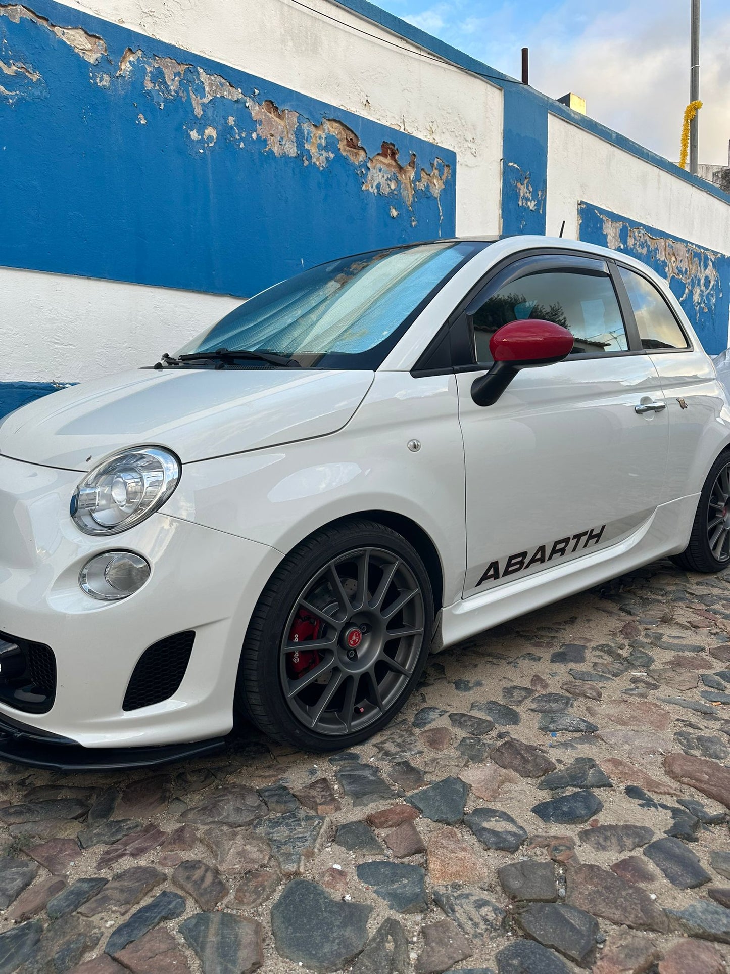 Lettere 70° Anniversario personalizzabili in vinile per portiere Abarth