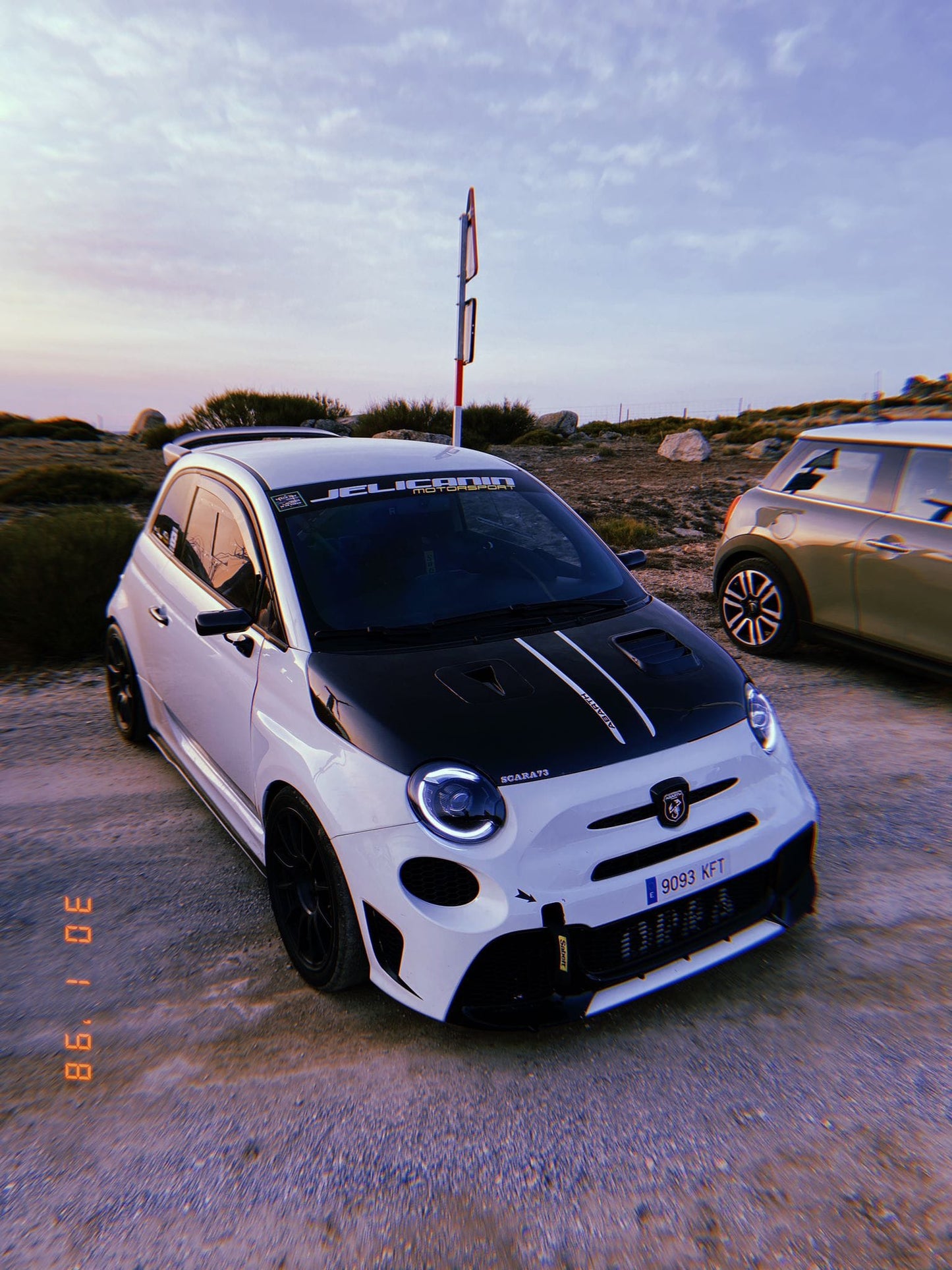 Abarth 500/595 Aletas Cadamuro Fibra