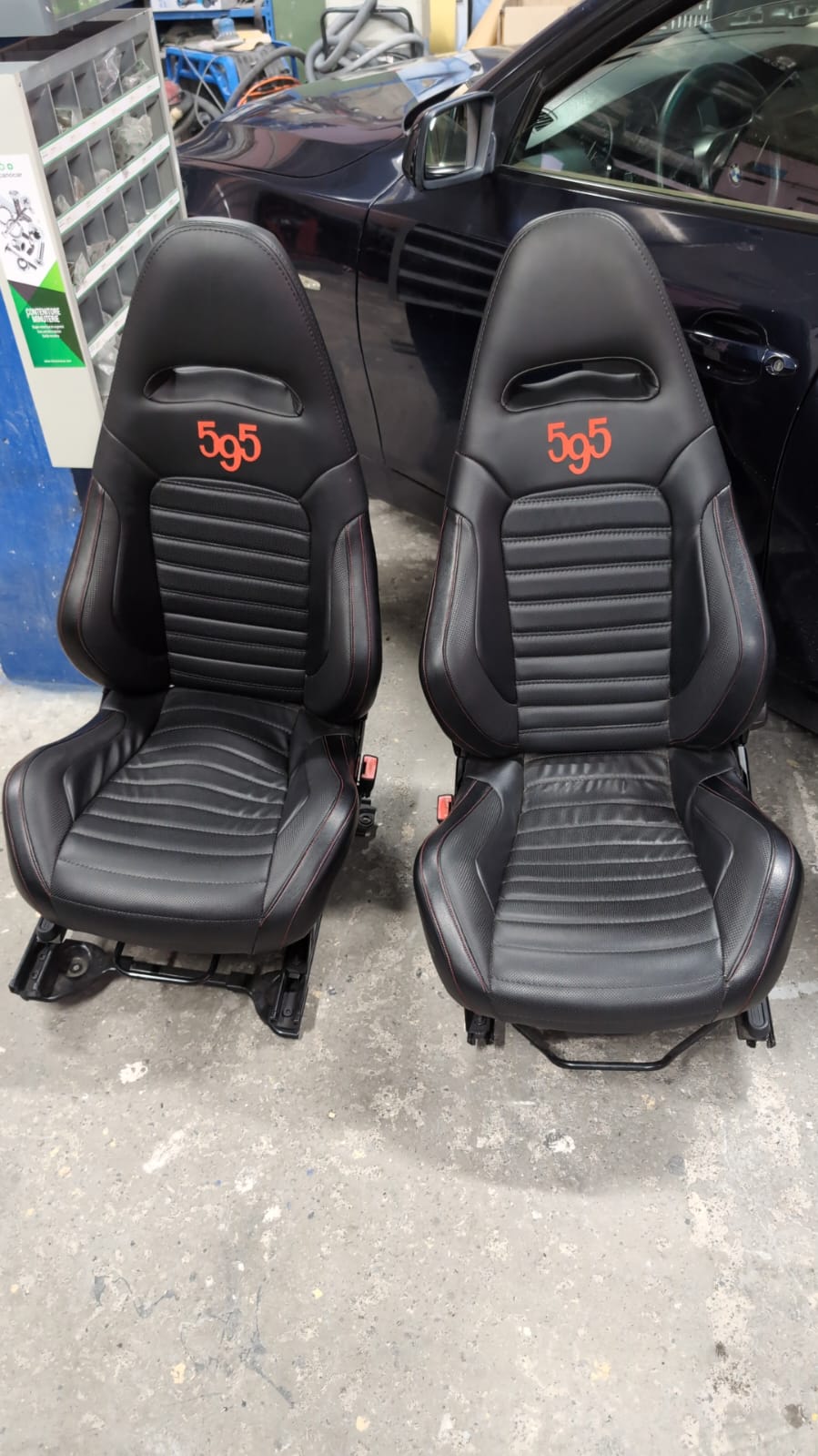 Abarth Sabelt Seats Original OEM Seats Black/Red