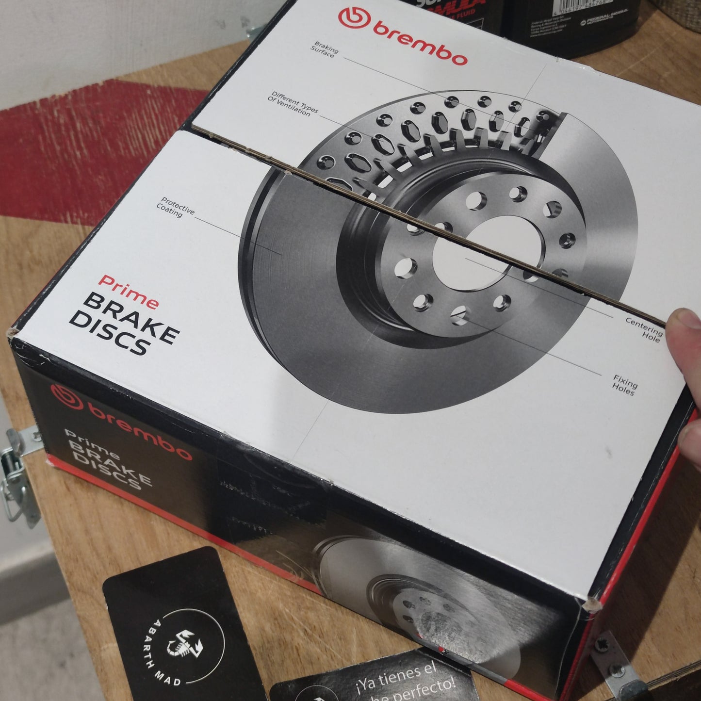 Dischi Posteriori Brembo Forati Originali Abarth OEM (2)