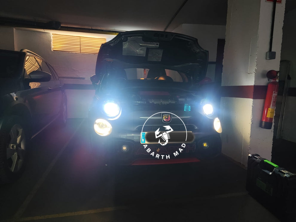 Abarth Lámpara Bombilla Led Bulb (2) Luces Carretera Largas DRL Diurnas OEM Low Beam