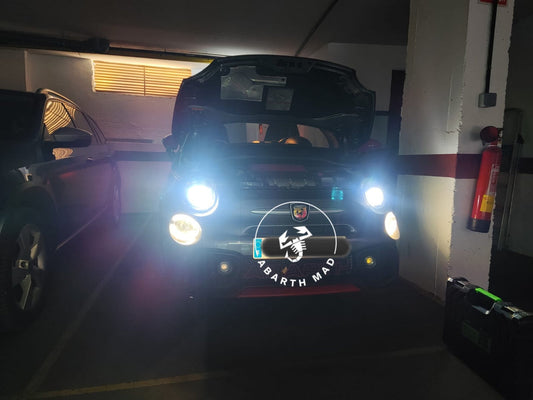 Abarth LED Bulb Lamp (2) High Beam DRL Daytime Running Lights OEM Low Beam