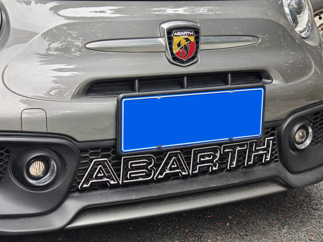 Abarth ABS Letras Rejilla Parrilla Frontal Grille Letters Easy Fit a presión