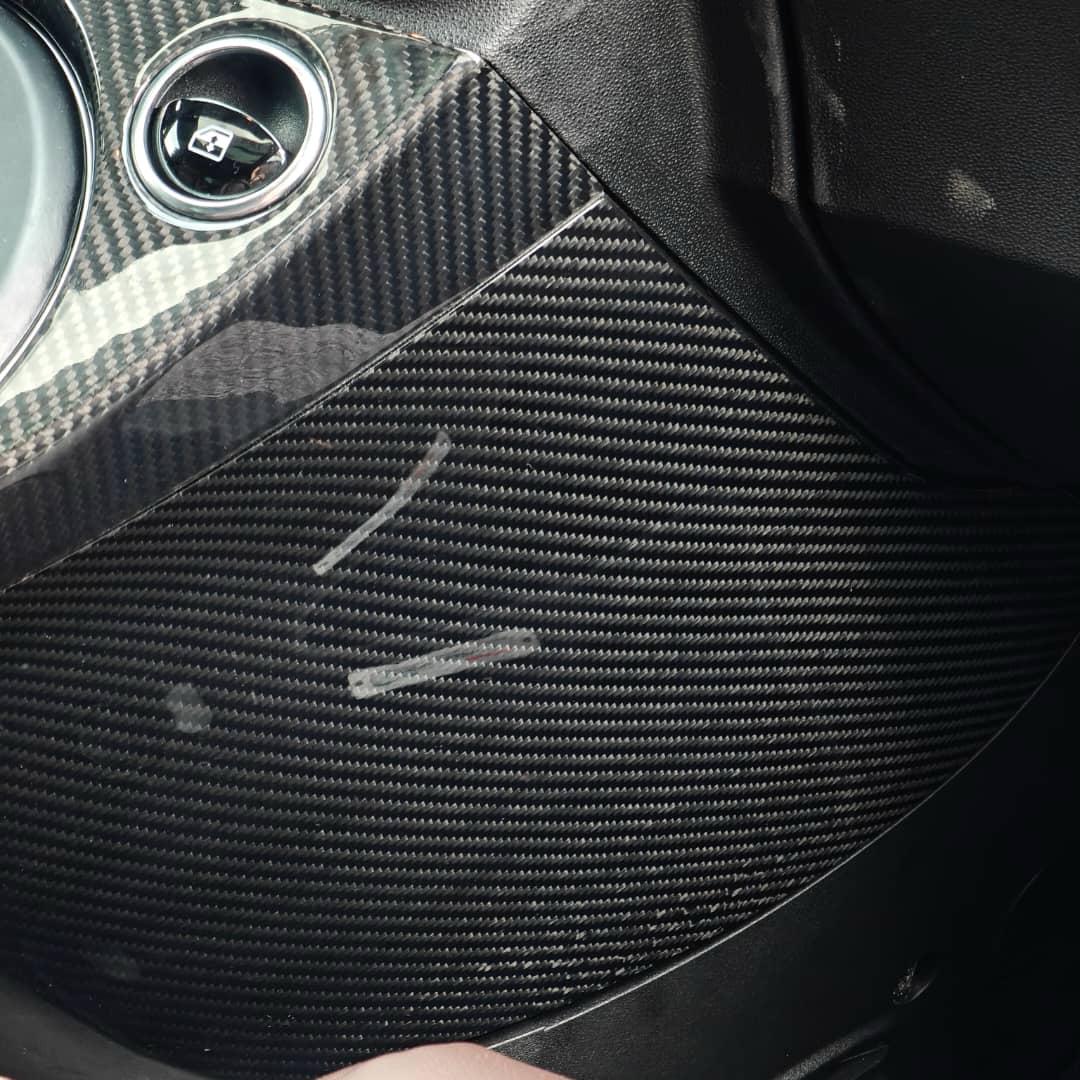 Abarth Fiat 2016+ Restyling Cover Zona Cambio Fibra de Carbono