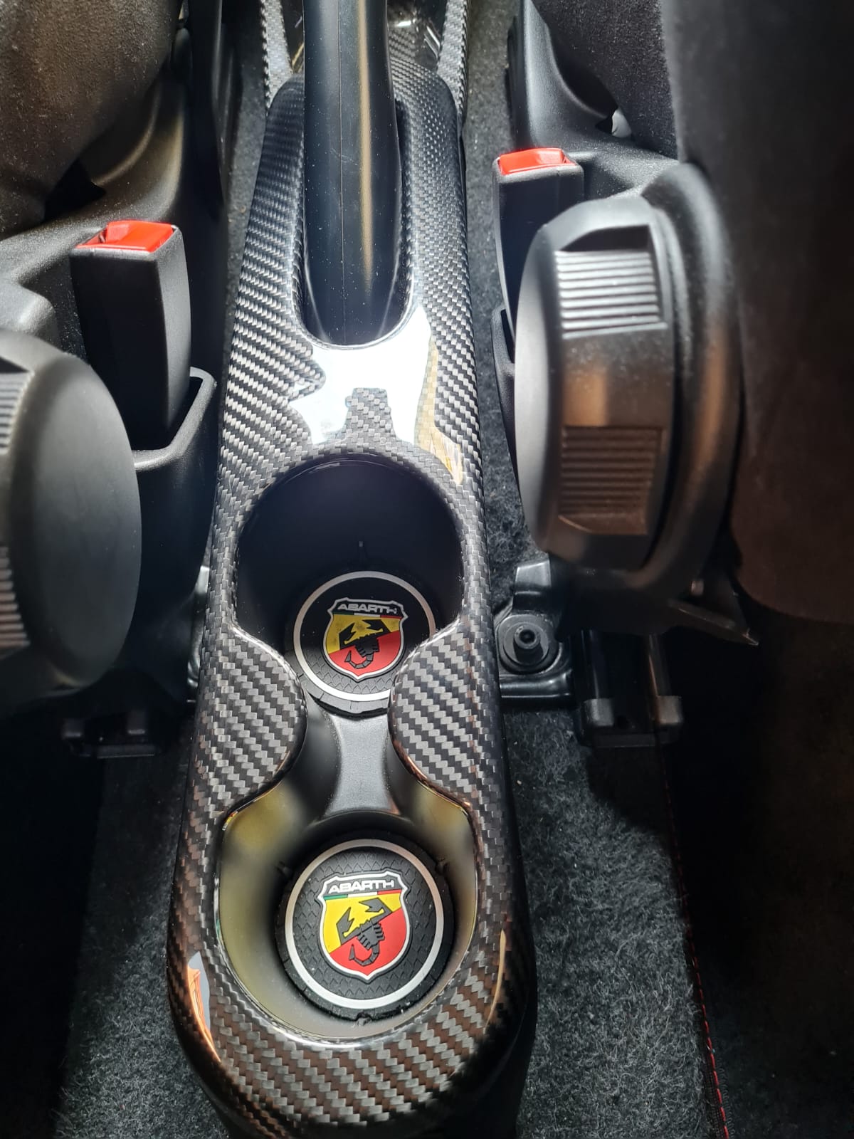 Abarth Fiat 2016+ Restyling Consola Túnel Posavasos Freno de mano