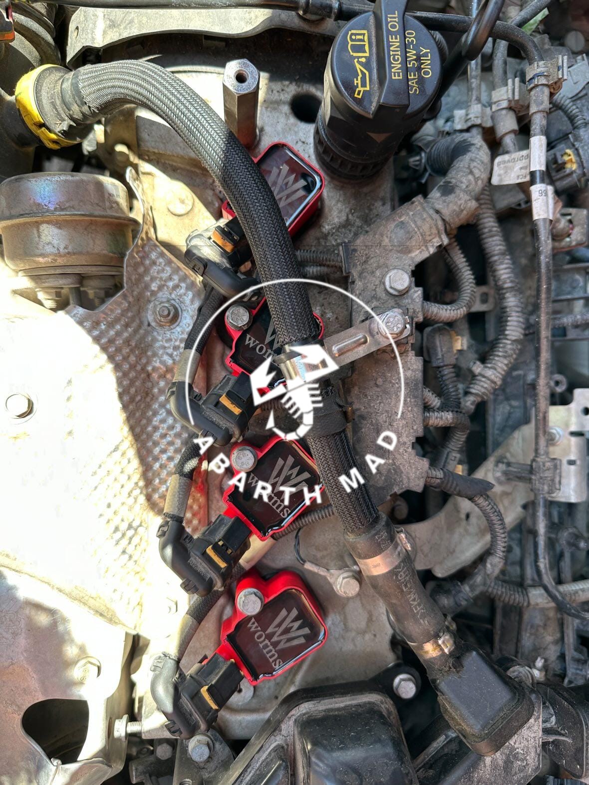 Abarth 500, Punto, 124, Alfa Romeo Fiat Jeep Tjet Multiair Bobinas Alto Voltaje ⚡ Performance Worms Racing