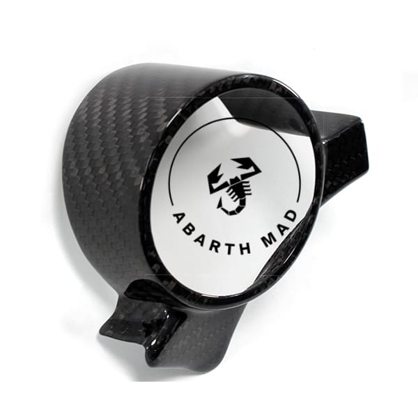 Abarth 595 695 Restyling Cover Reloj Gauge Turbo Fibra de Carbono 100% Real Carbon Fiber