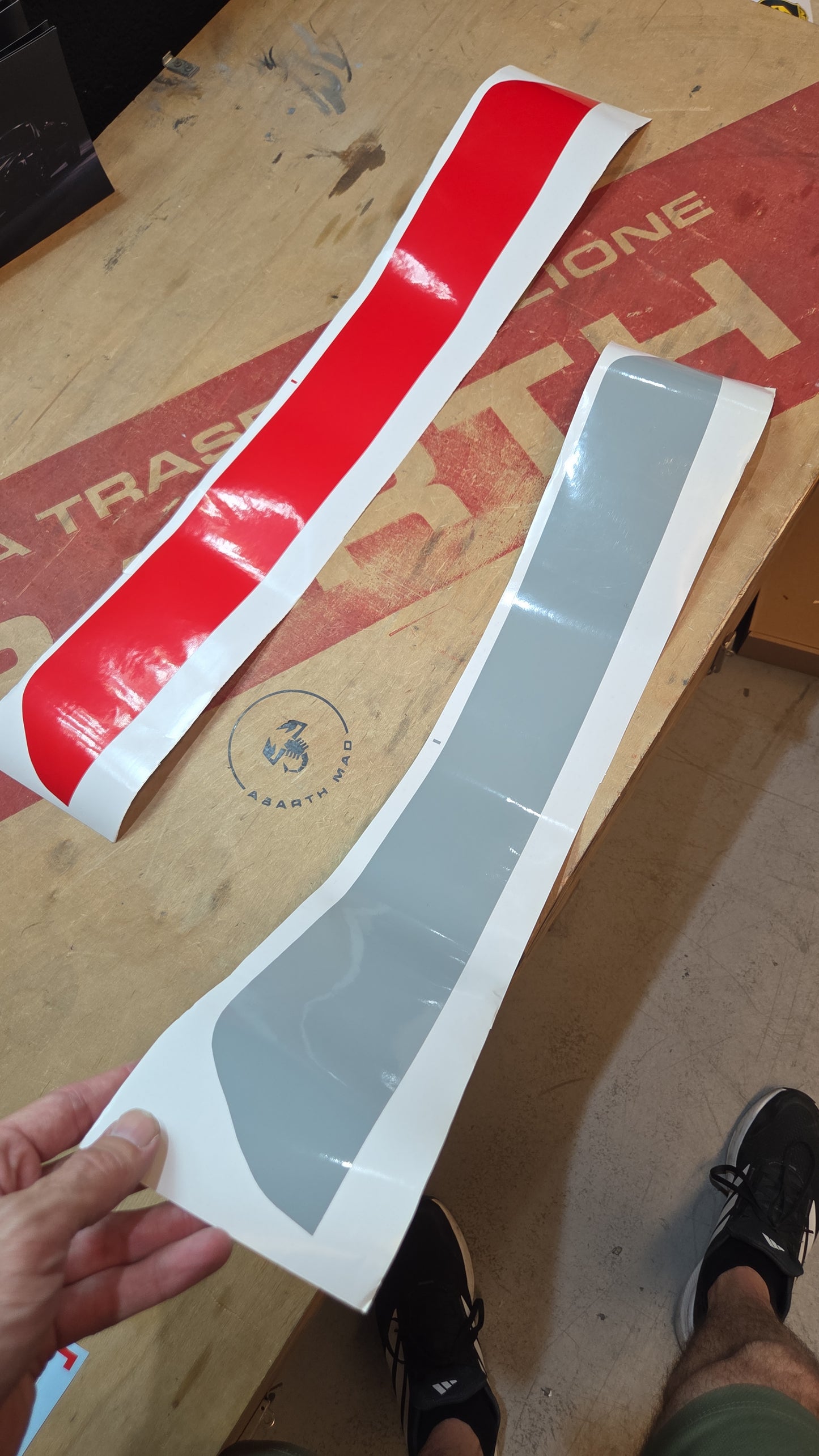 Abarth 2016+ Restyling Lip Splitter Vinyl Pegatina Vinilo