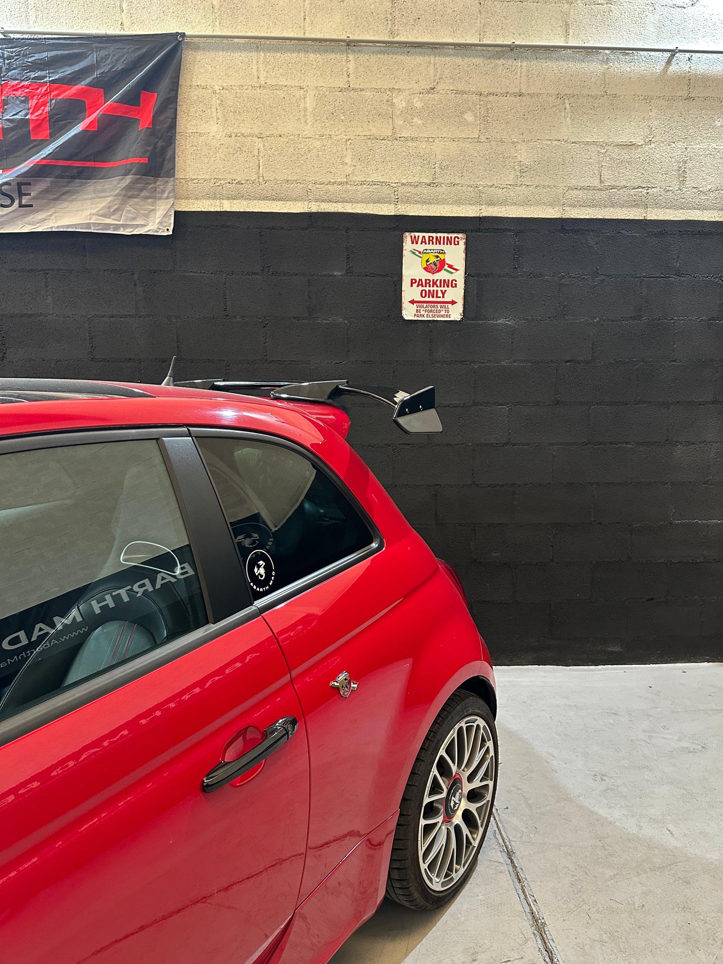 Abarth 500/595/695 Arrow Spoiler Design Japan Style Alerón ABS