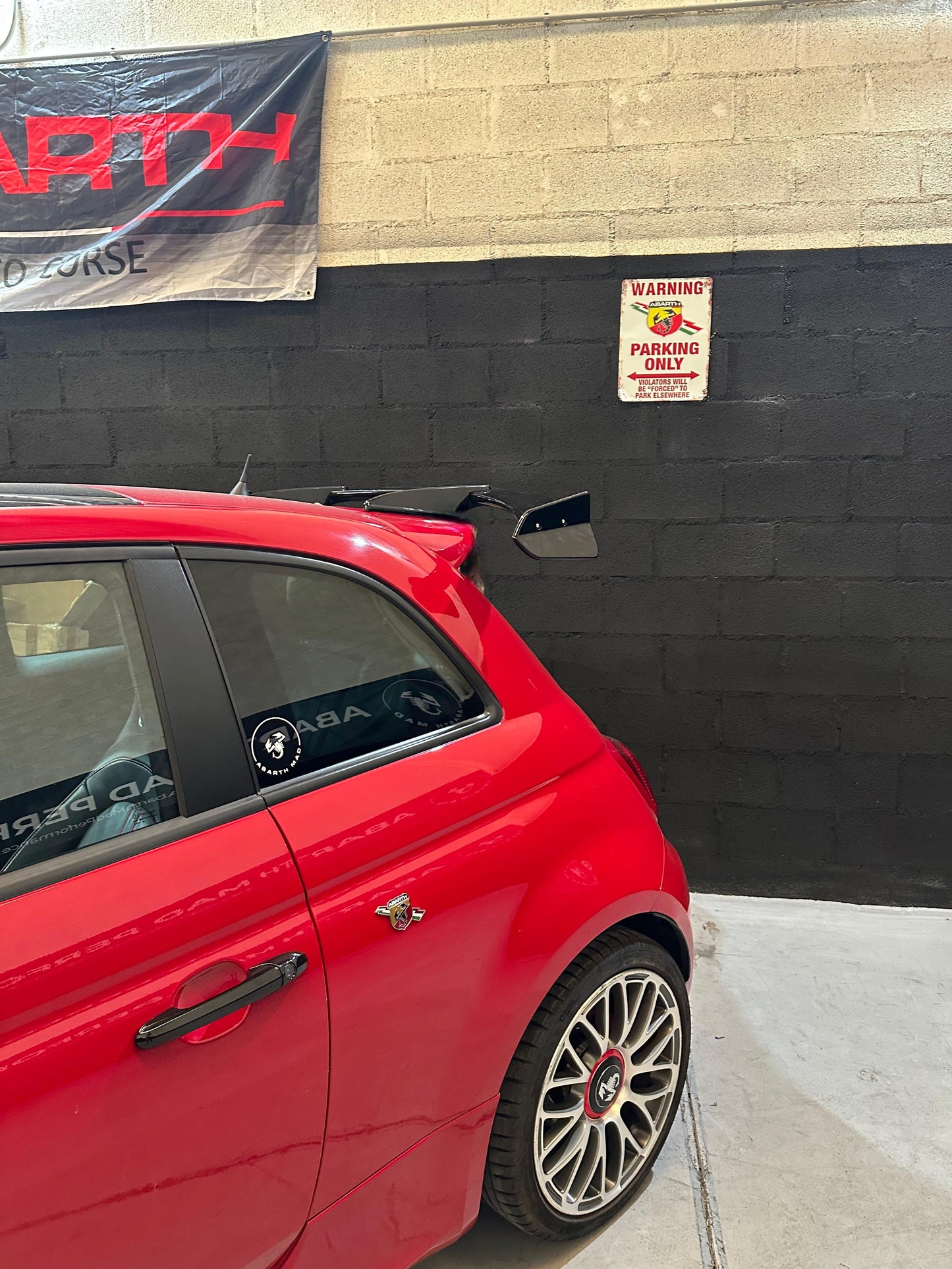 Abarth 500/595/695 Arrow Spoiler Design Japan Style Alerón ABS